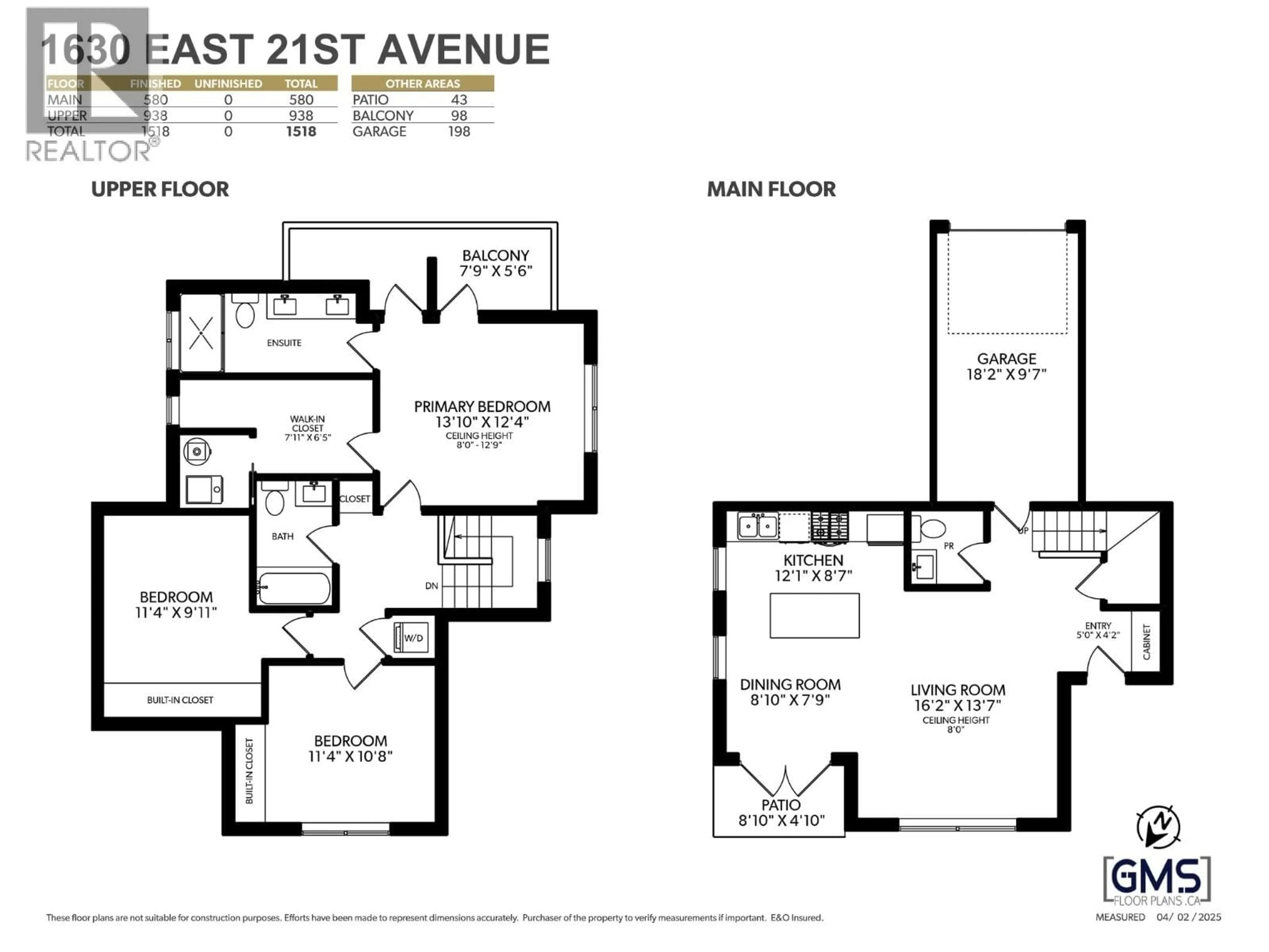 Floor plan for 1630 21ST AVENUE, Vancouver British Columbia V5N2N5
