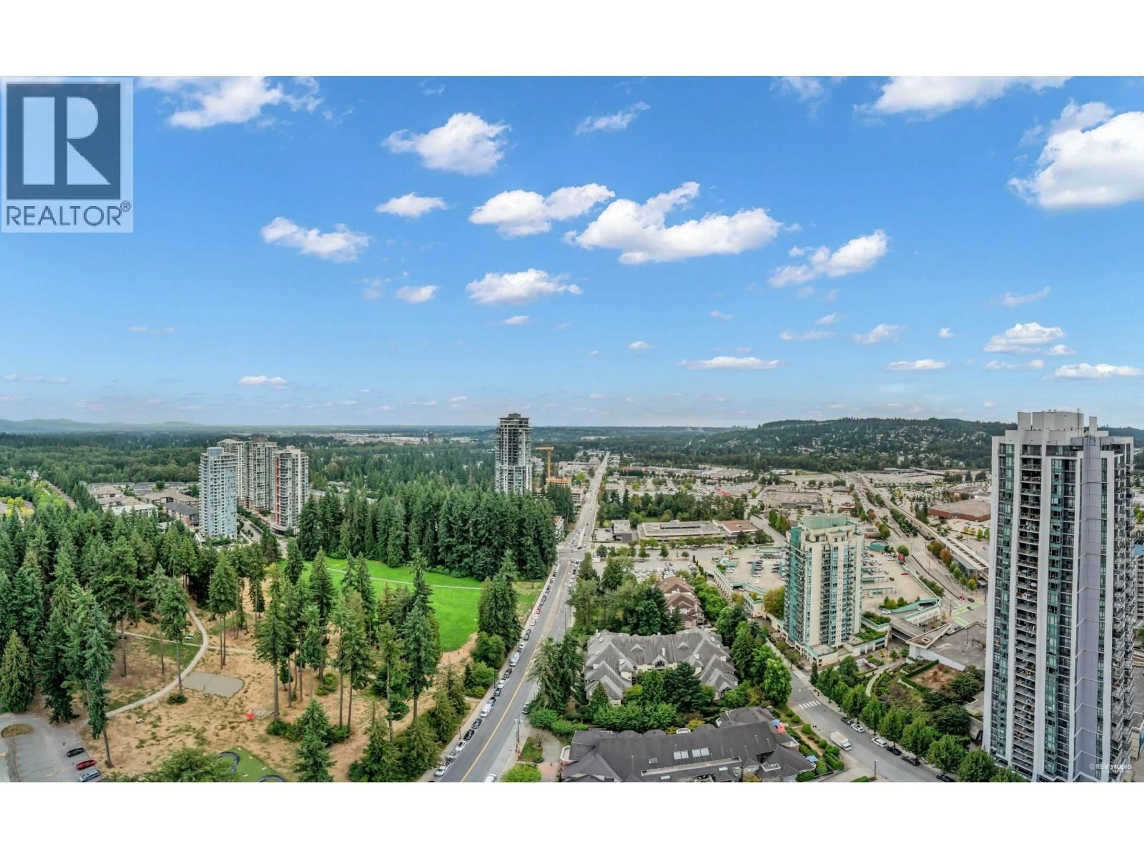 A pic from outside/outdoor area/front of a property/back of a property/a pic from drone, city buildings view from balcony for 3505 - 1182 WESTWOOD STREET, Coquitlam British Columbia V3B0T9