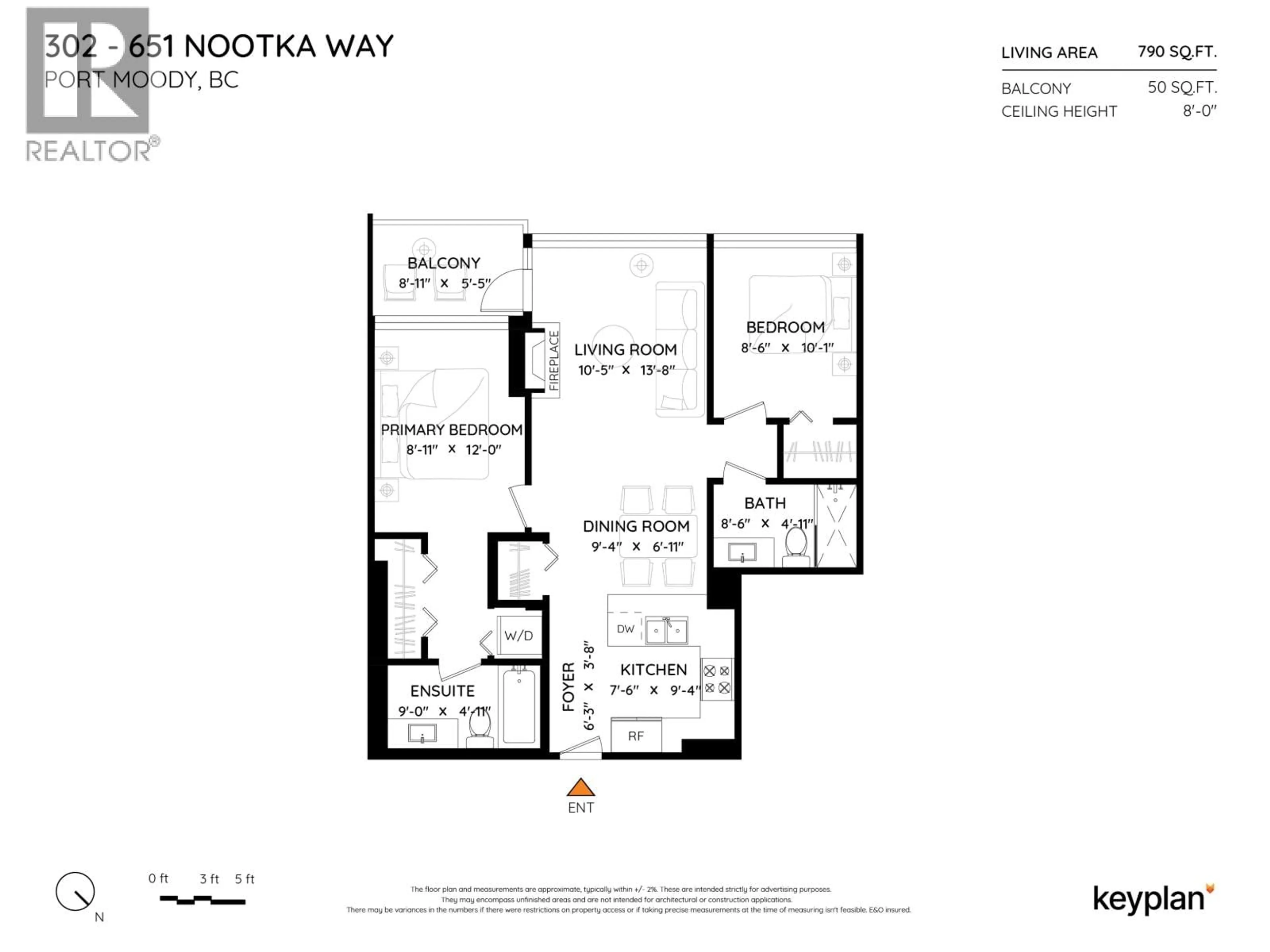 Floor plan for 302 - 651 NOOTKA WAY, Port Moody British Columbia V3H0A1
