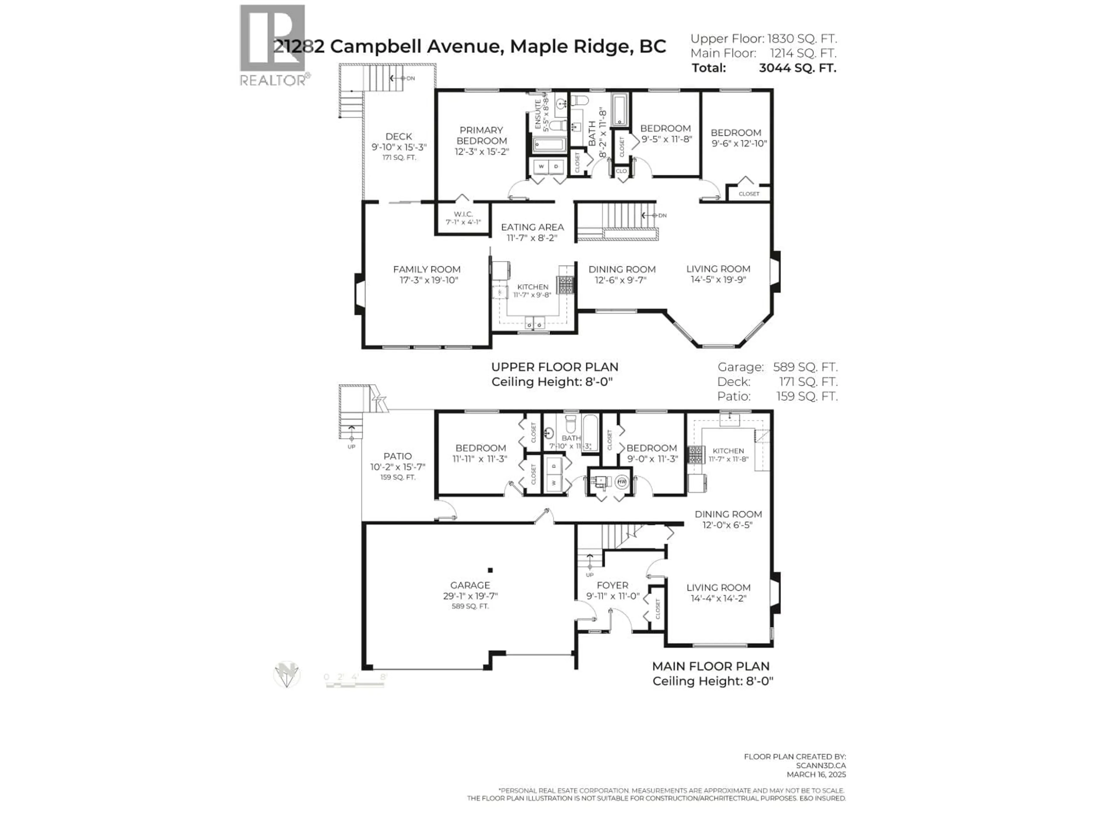 Floor plan for 21282 CAMPBELL AVENUE, Maple Ridge British Columbia V2X7G6