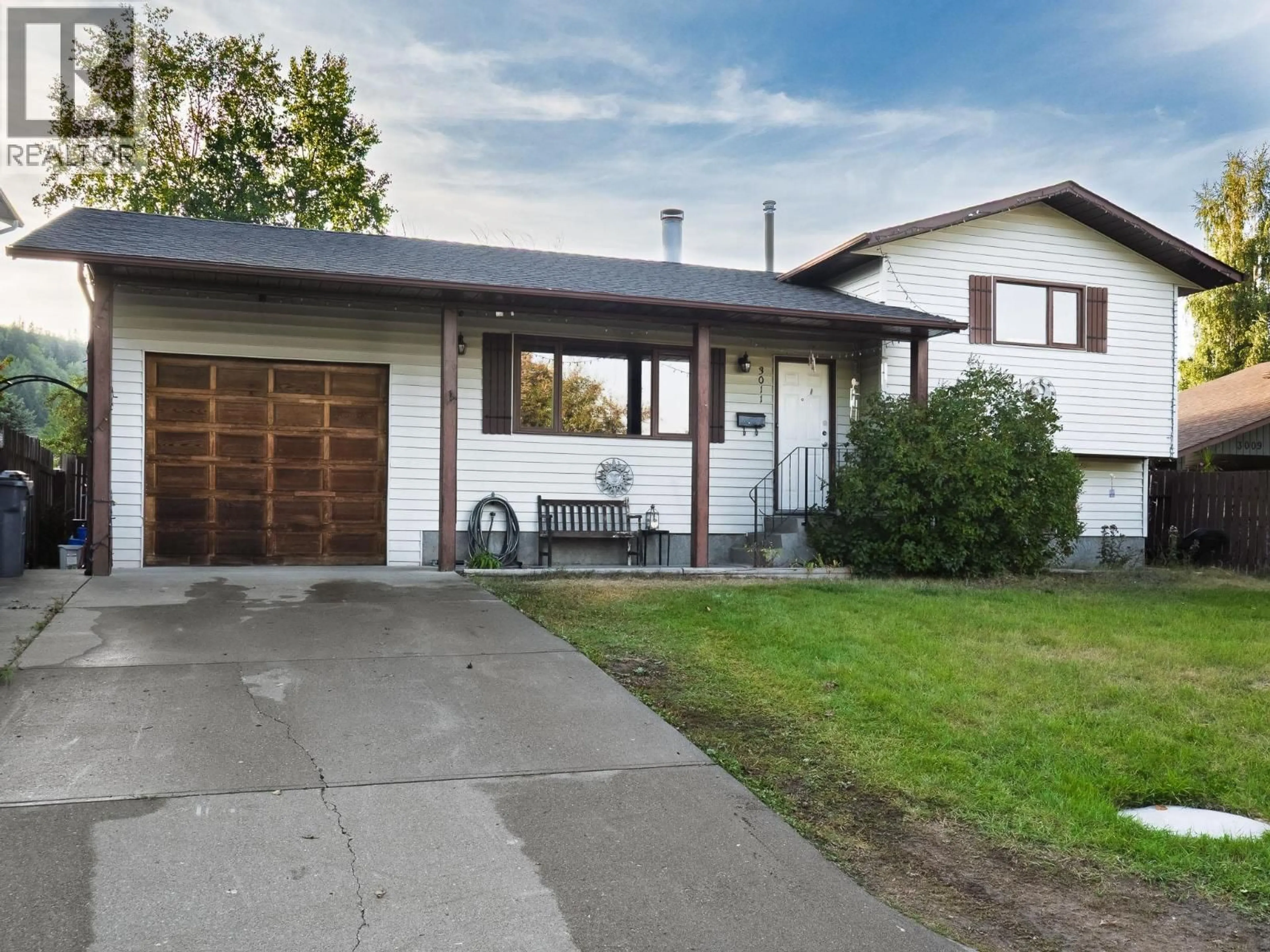 Home with vinyl exterior material, street for 3011 CHRISTOPHER CRESCENT, Prince George British Columbia V2N4R9