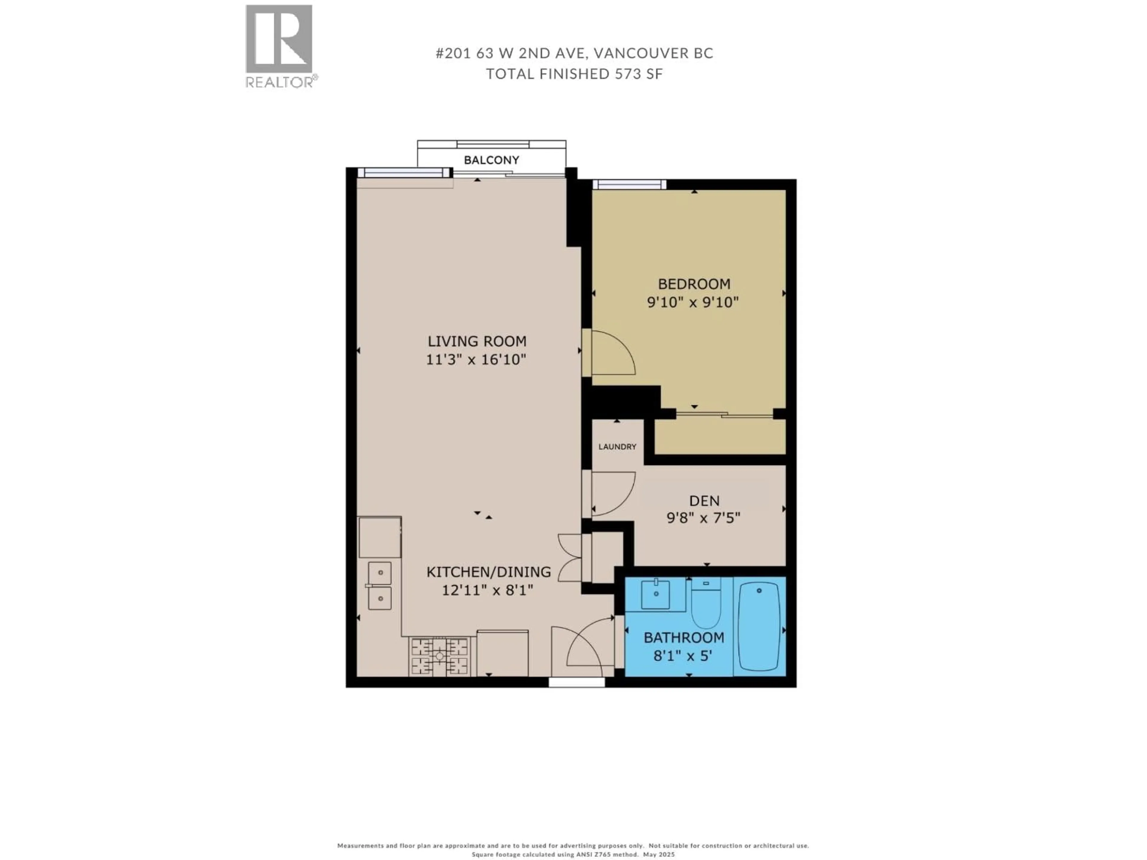 Floor plan for 201 - 63 2ND AVENUE, Vancouver British Columbia V5Y0G8