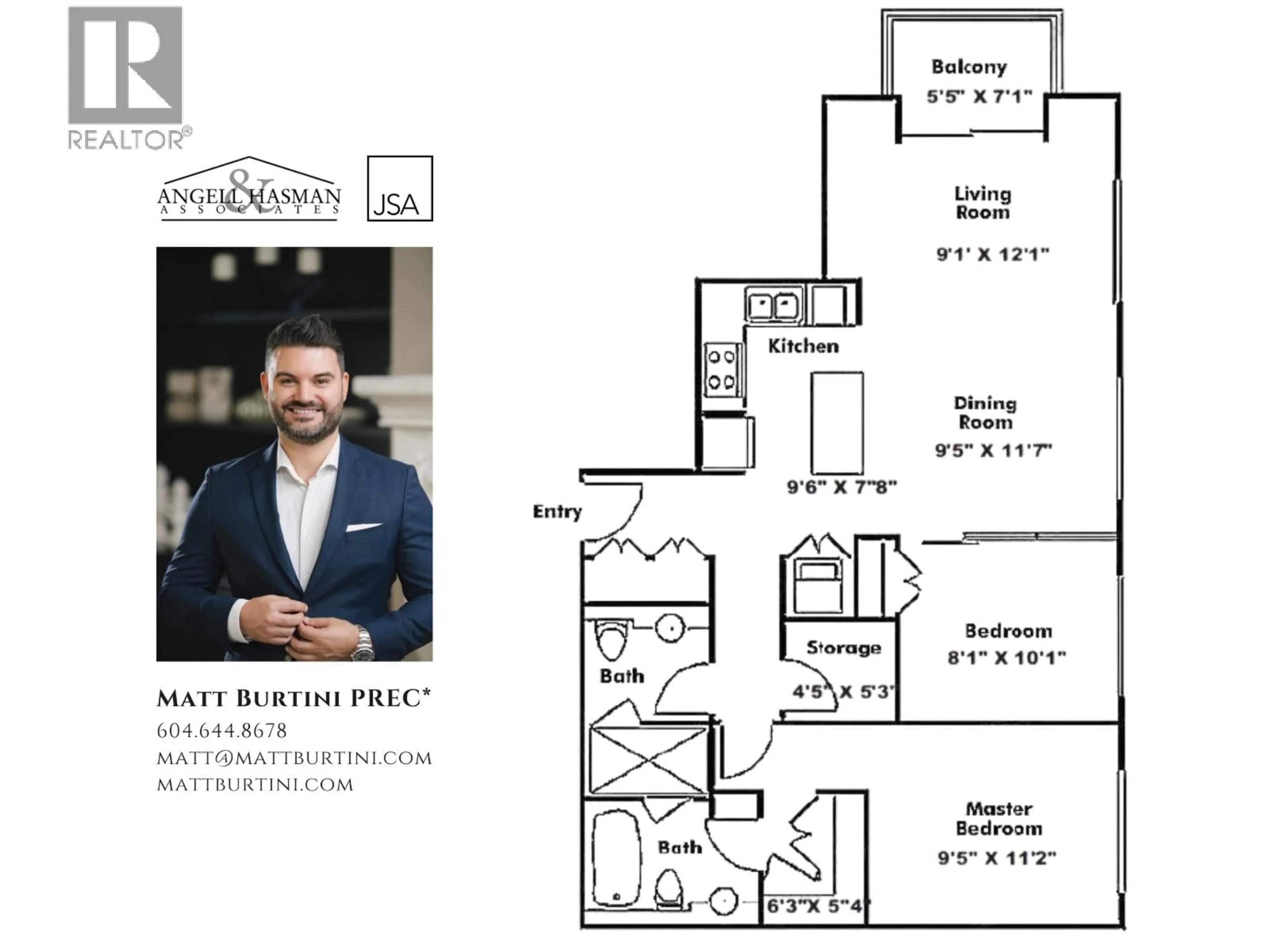 Floor plan for 1805 - 1055 HOMER STREET, Vancouver British Columbia V6B1G3