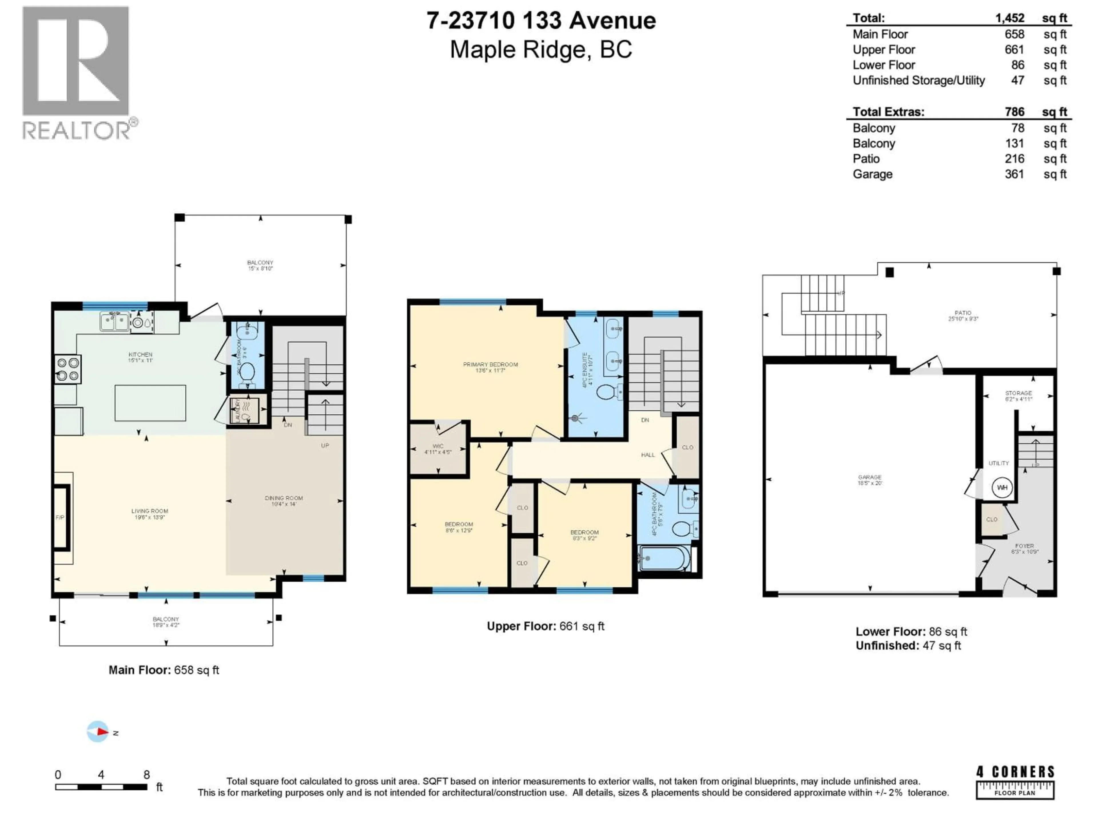 Floor plan for 7 - 23710 133 AVENUE, Maple Ridge British Columbia V4R2S5