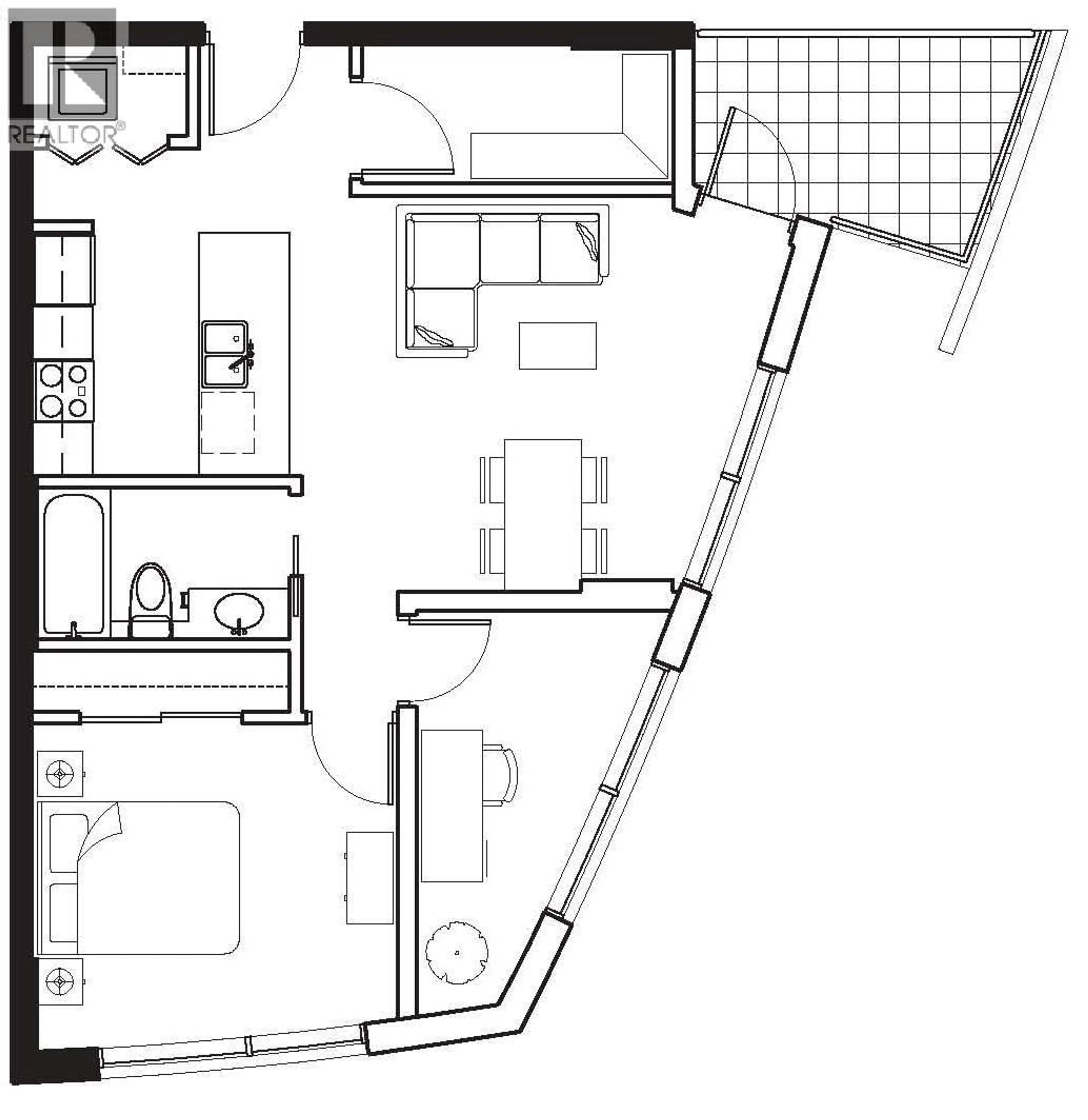 Floor plan for 1710 - 788 HAMILTON STREET, Vancouver British Columbia V6B0E9