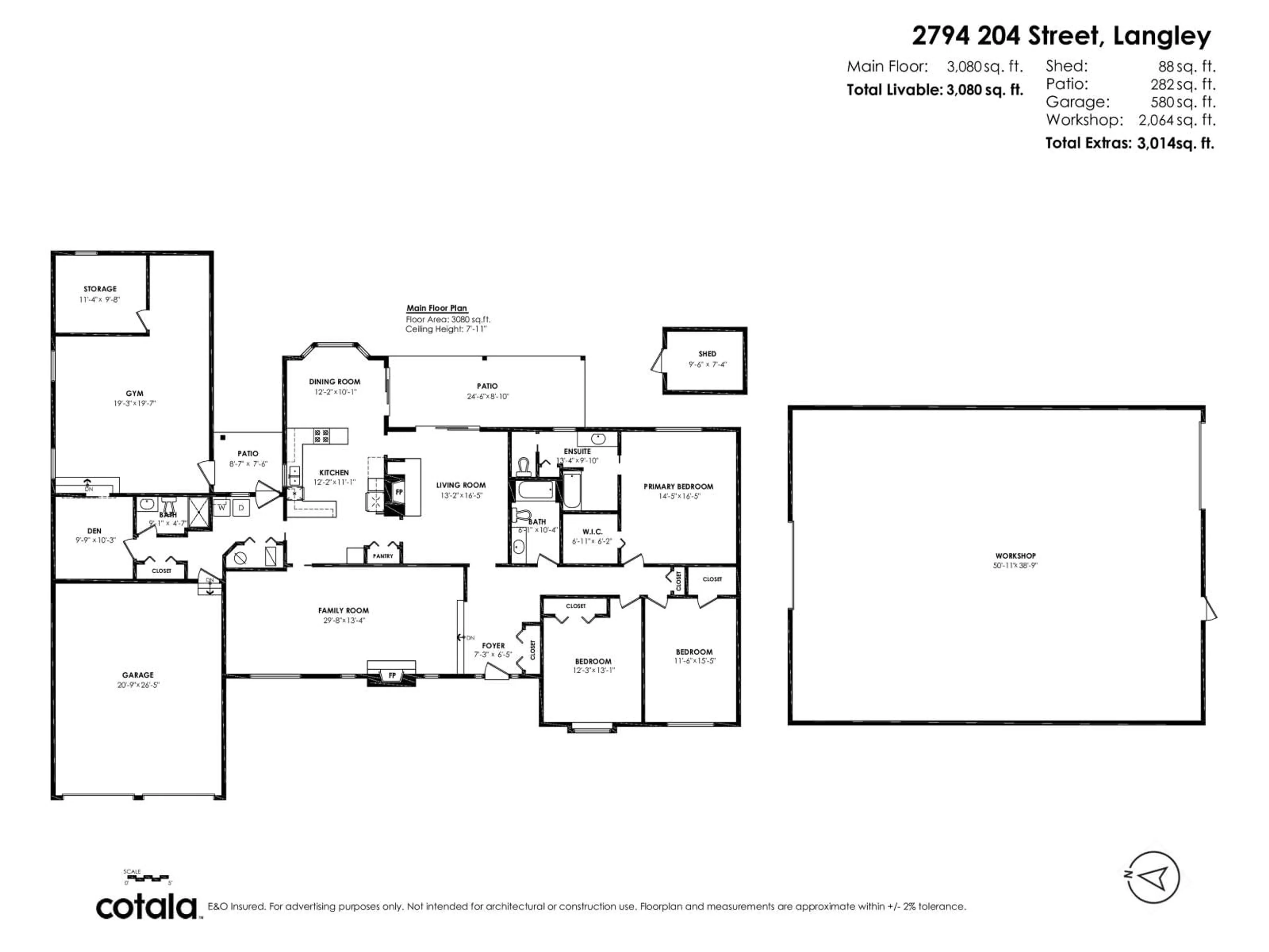 Floor plan for 2794 204, Langley British Columbia V2Z2B8