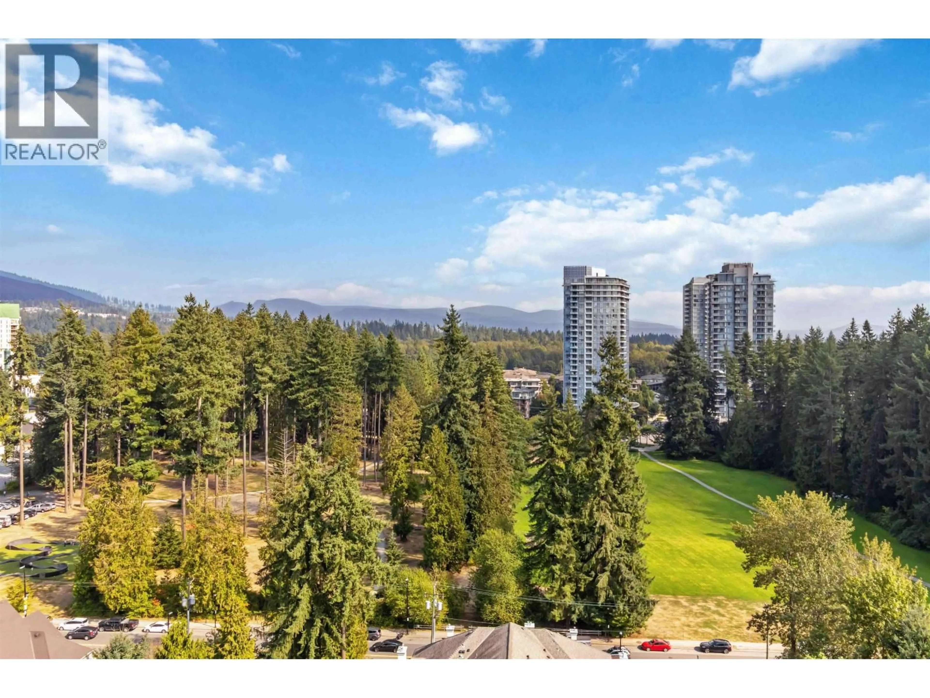A pic from outside/outdoor area/front of a property/back of a property/a pic from drone, forest/trees view for 1902 - 1148 HEFFLEY CRESCENT, Coquitlam British Columbia V3B8A6