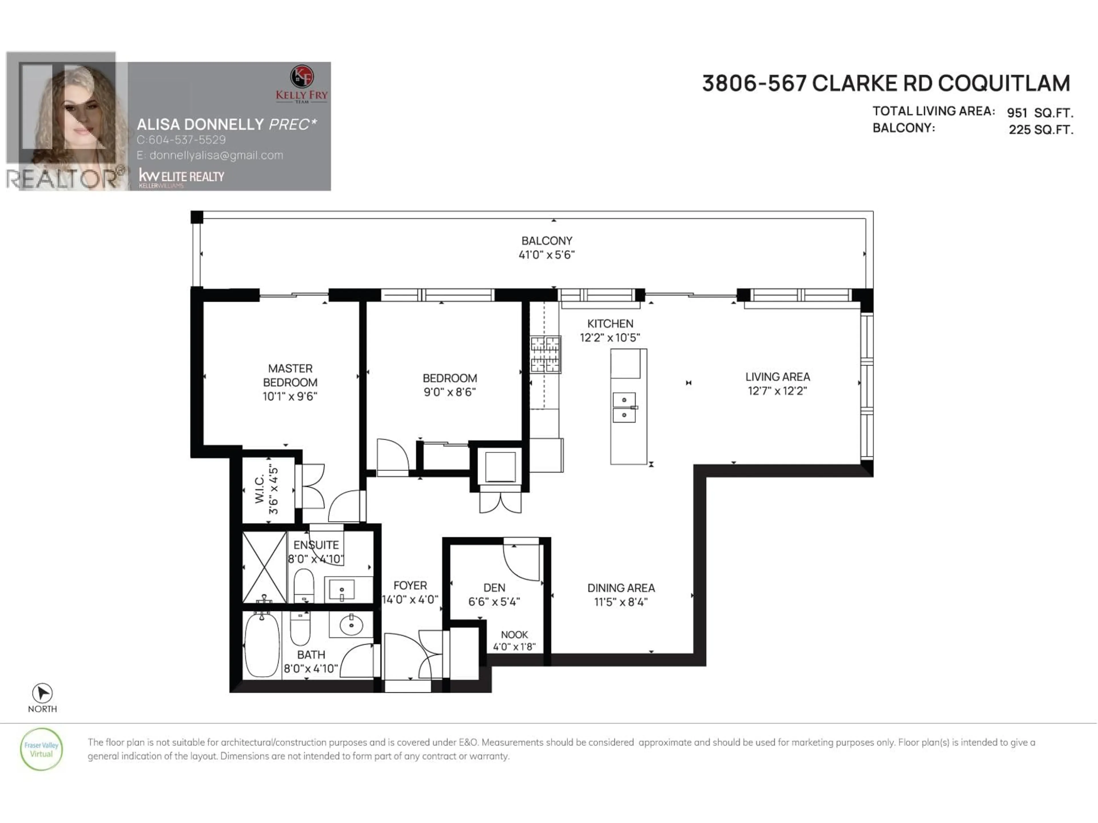 Floor plan for 3806 - 567 CLARKE ROAD, Coquitlam British Columbia V3J0K7