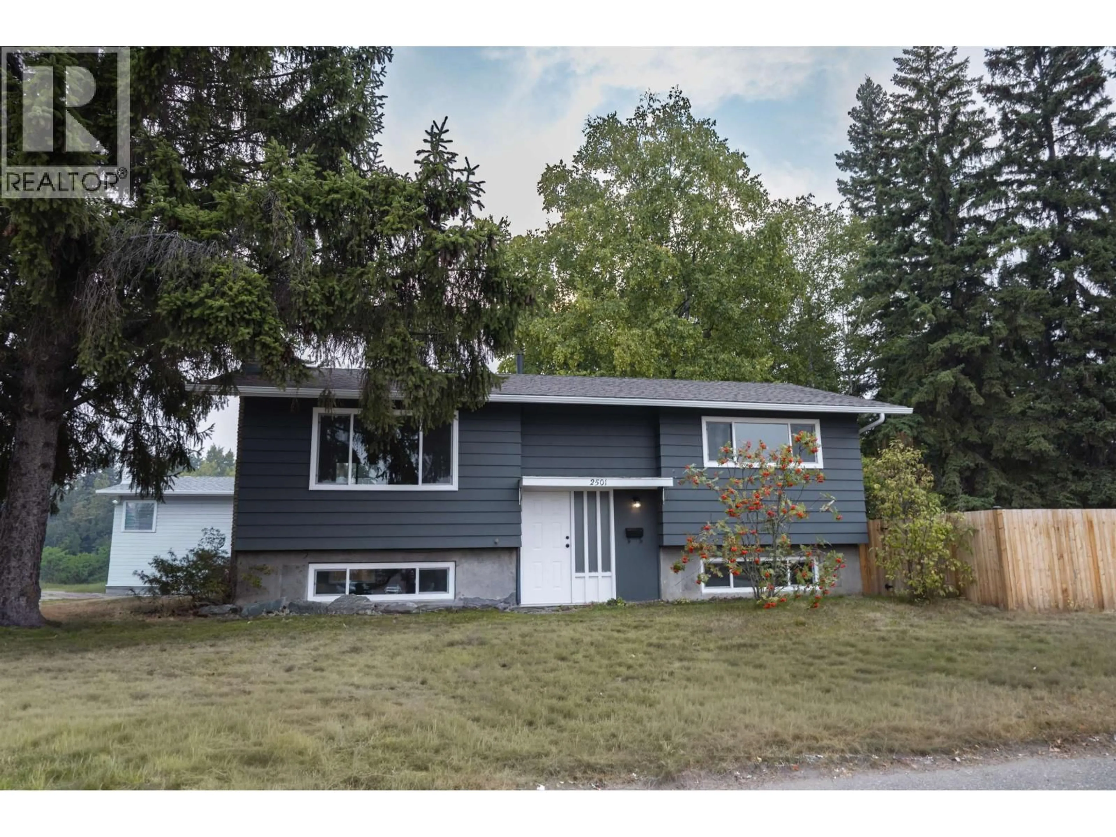 Home with vinyl exterior material, street for 2501 WESTWOOD DRIVE, Prince George British Columbia V2N1R1