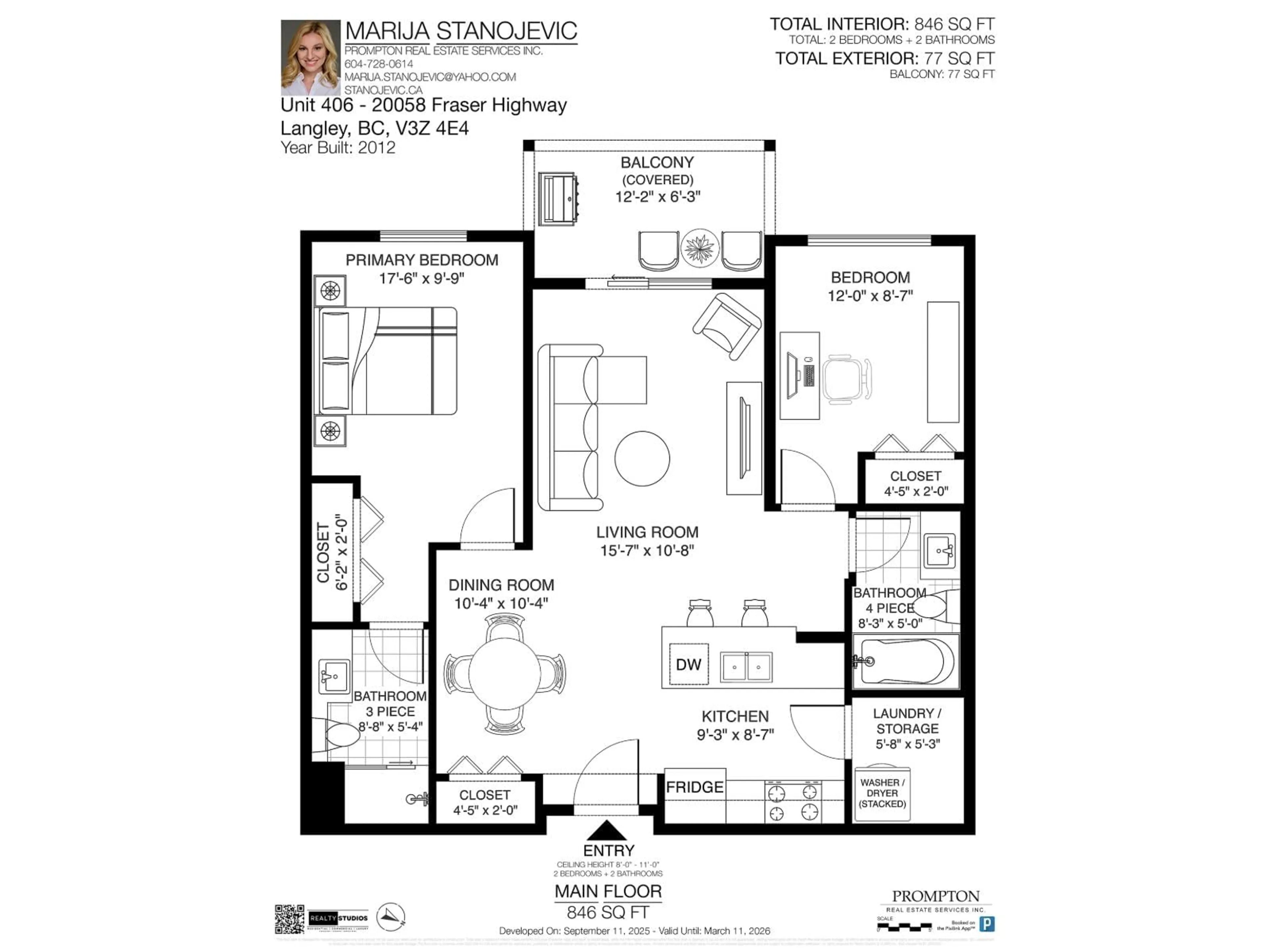 Floor plan for 406 - 20058 FRASER, Langley British Columbia V3A0E5