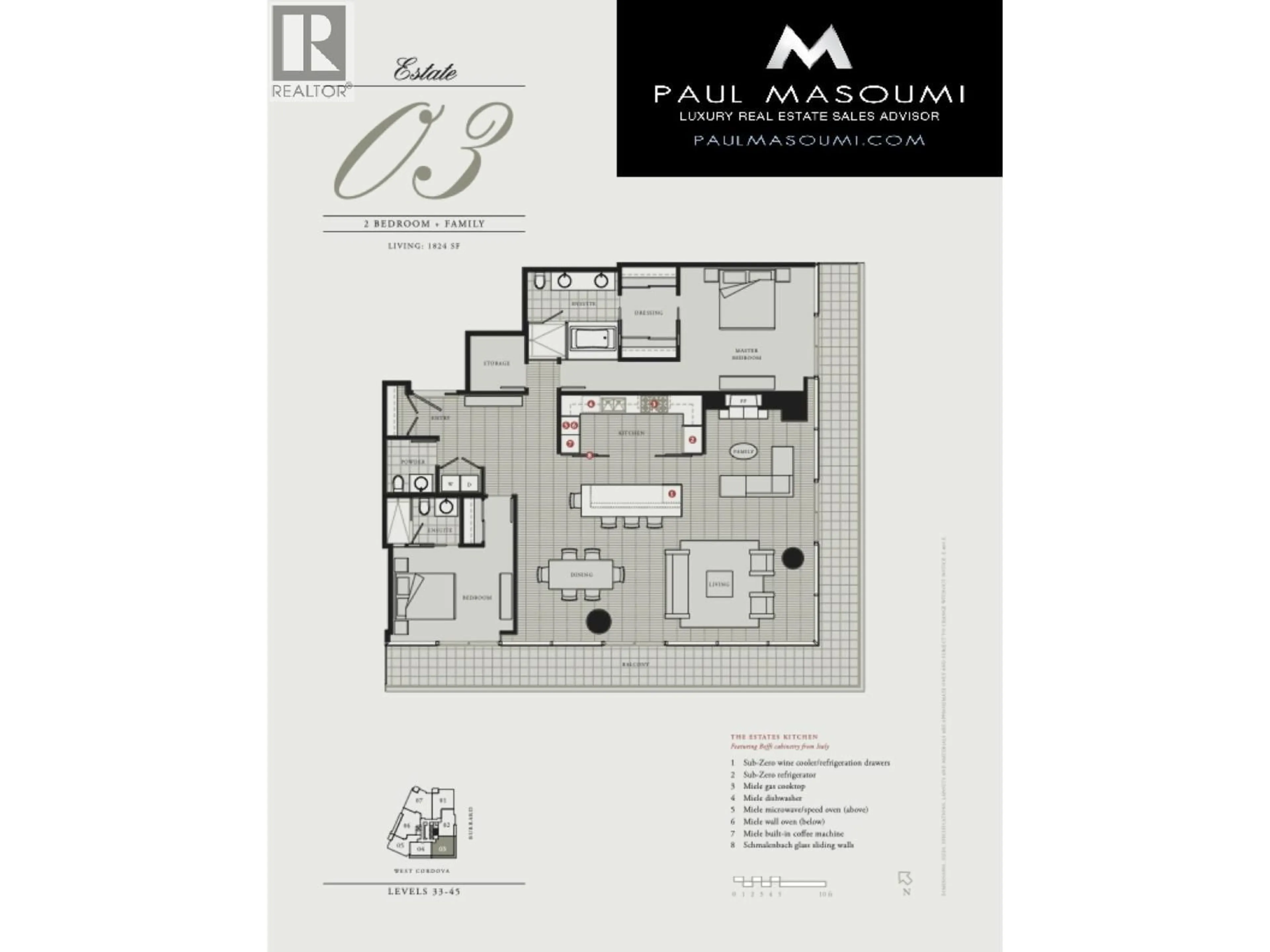 Floor plan for 4203 - 1011 CORDOVA STREET, Vancouver British Columbia V6C0B2