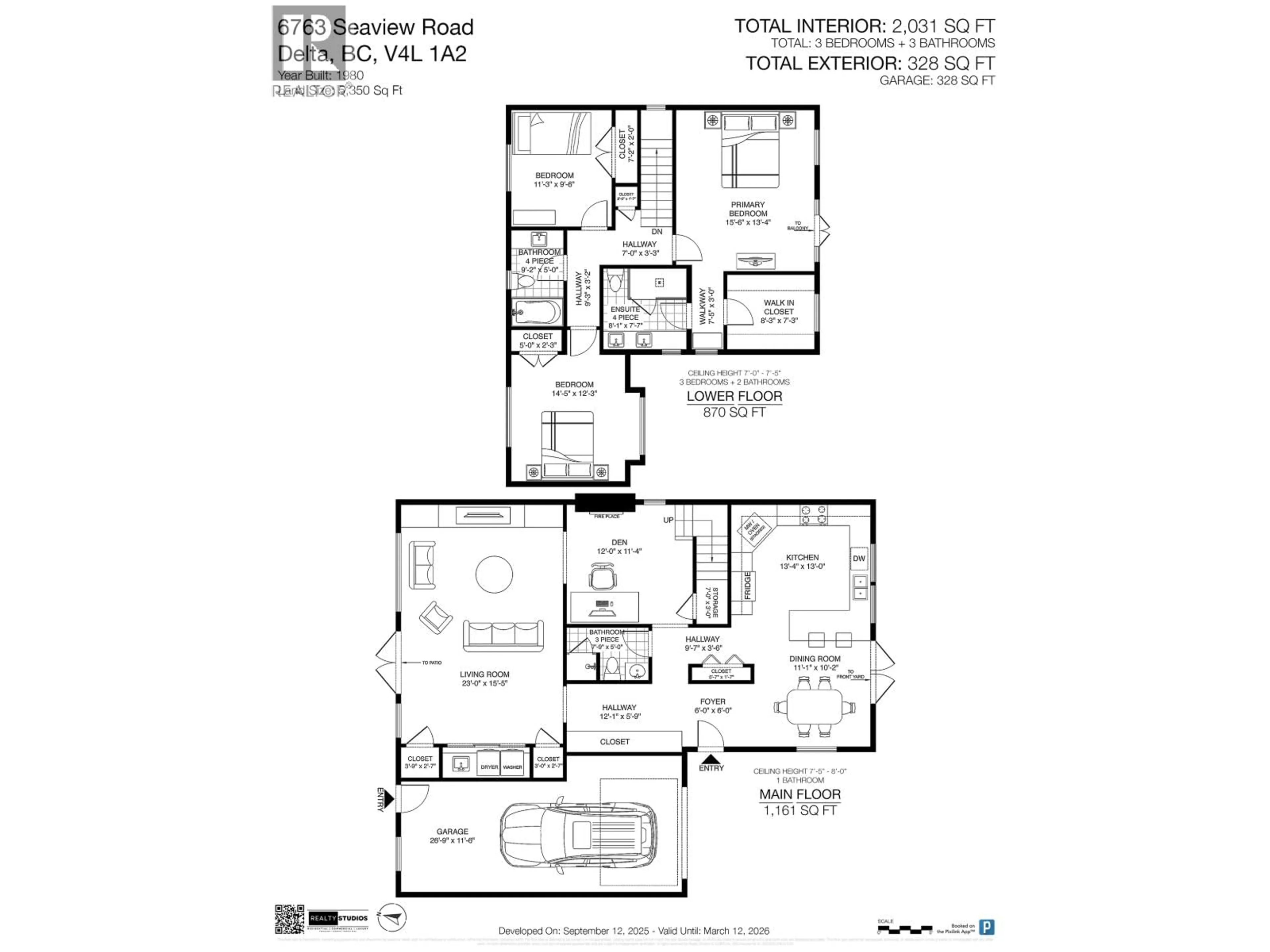 Floor plan for 6763 SEAVIEW ROAD, Delta British Columbia V4L1A2