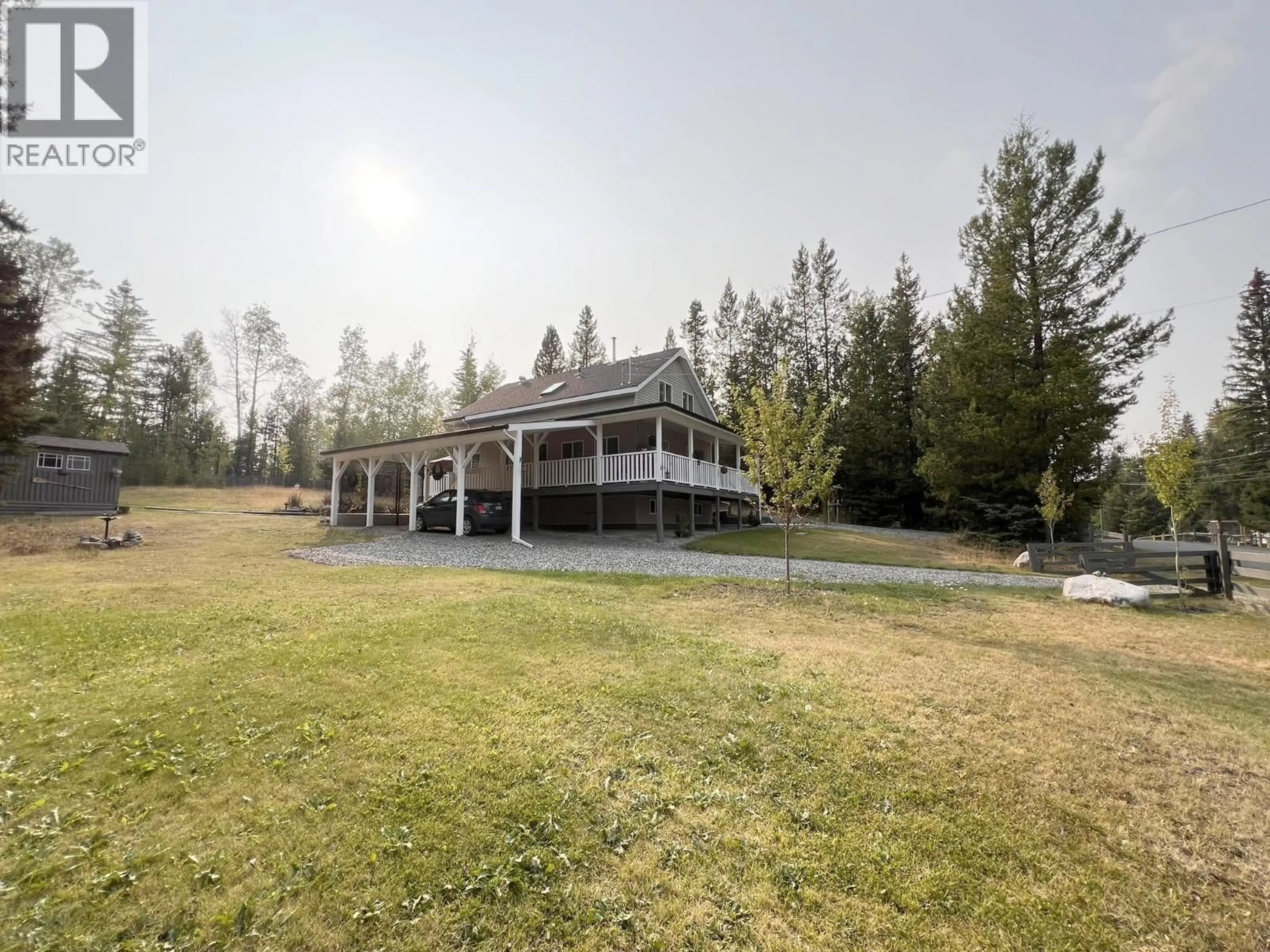 A pic from outside/outdoor area/front of a property/back of a property/a pic from drone, water/lake/river/ocean view for 6318 MOOSE POINT DRIVE, Lone Butte British Columbia V0K2K1