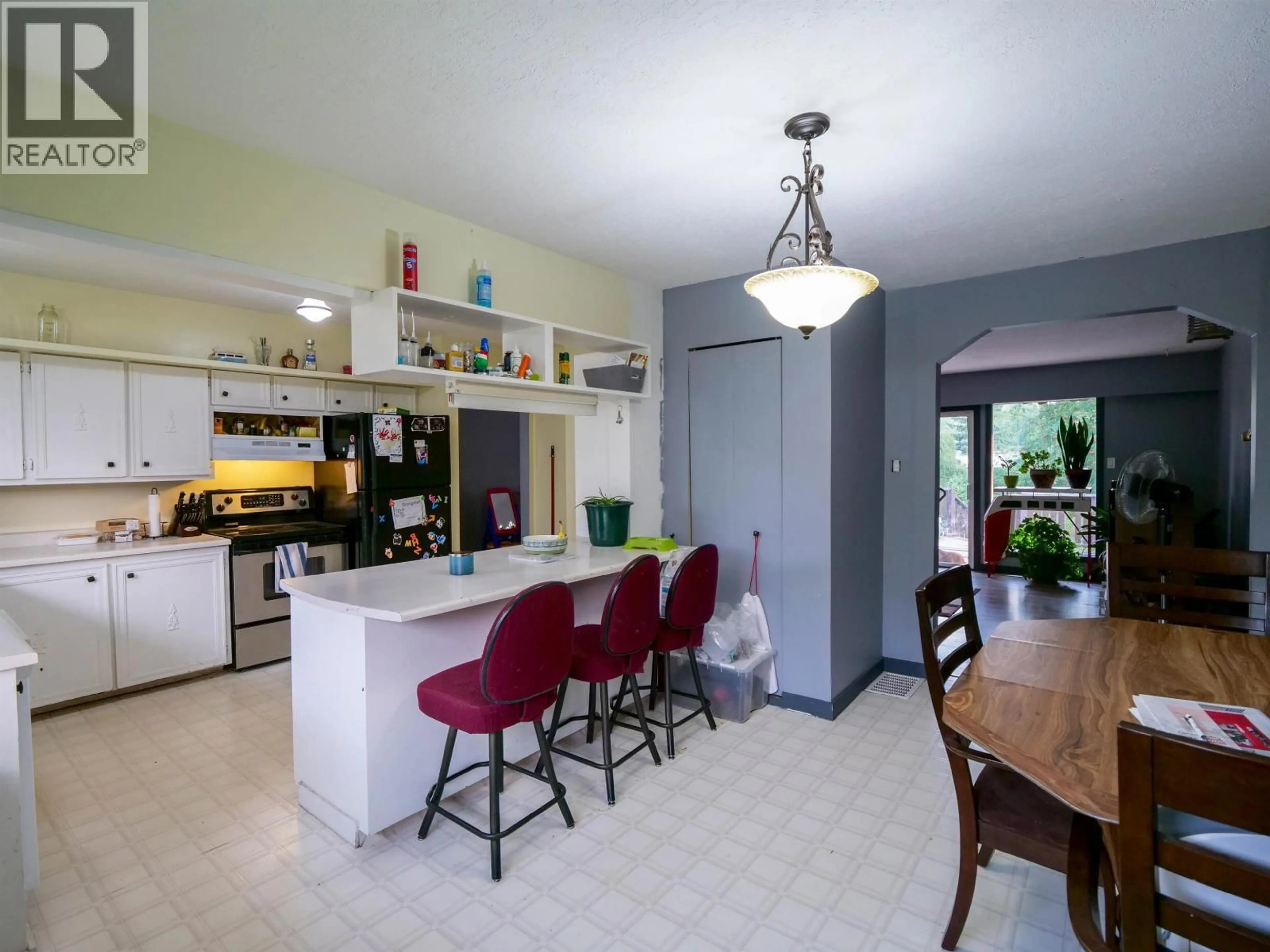 Open concept kitchen, ceramic/tile floor for 1961 LOMBARDIE DRIVE, Quesnel British Columbia V2J4A8