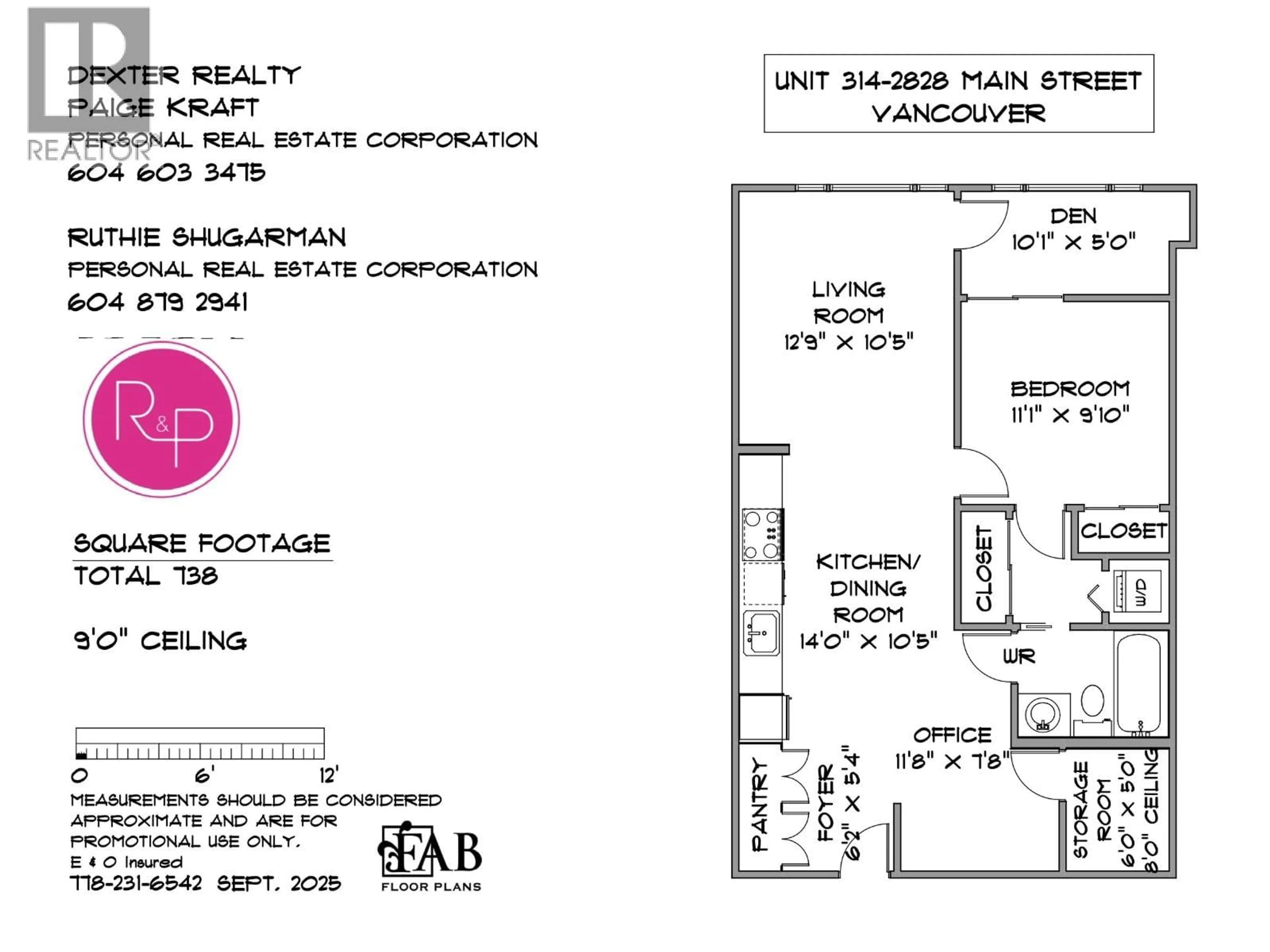 Floor plan for 314 - 2828 MAIN STREET, Vancouver British Columbia V5T3G2