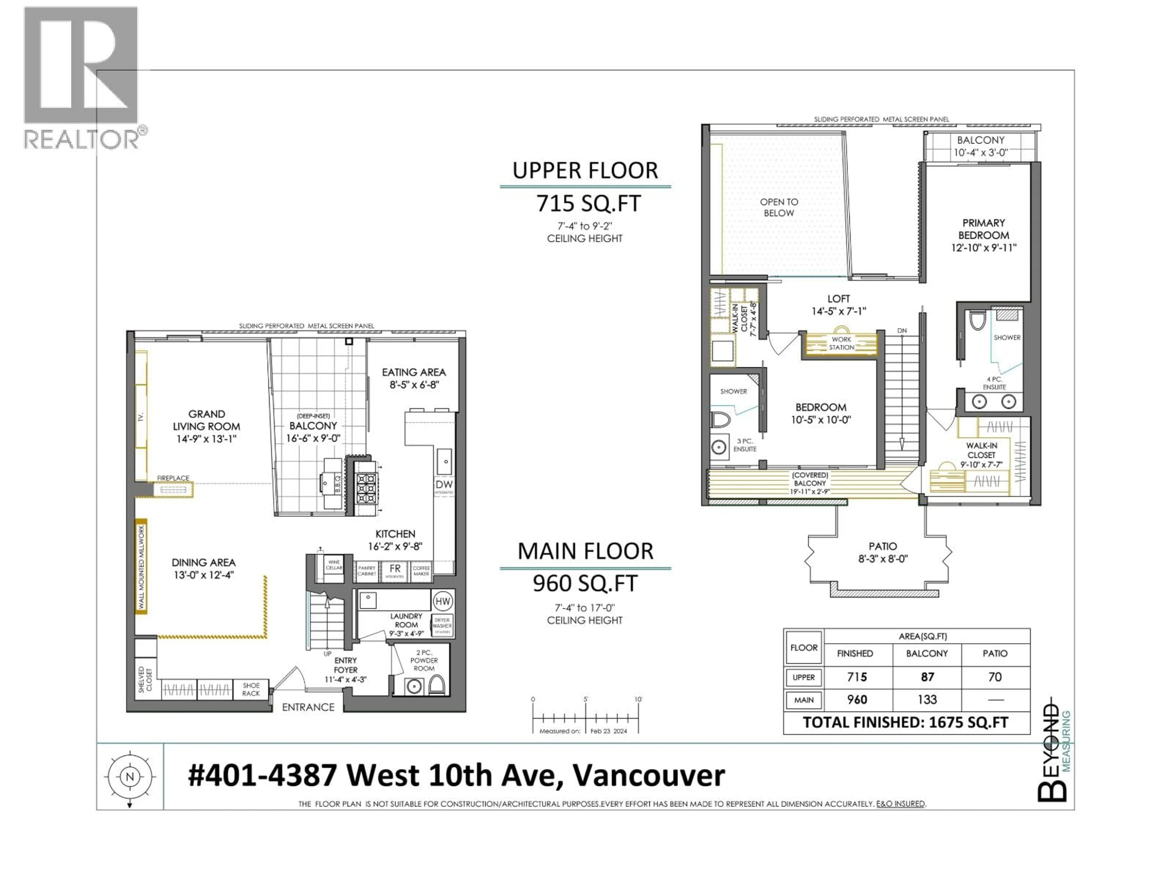 Floor plan for 401 - 4387 10TH AVENUE, Vancouver British Columbia V6R2H6