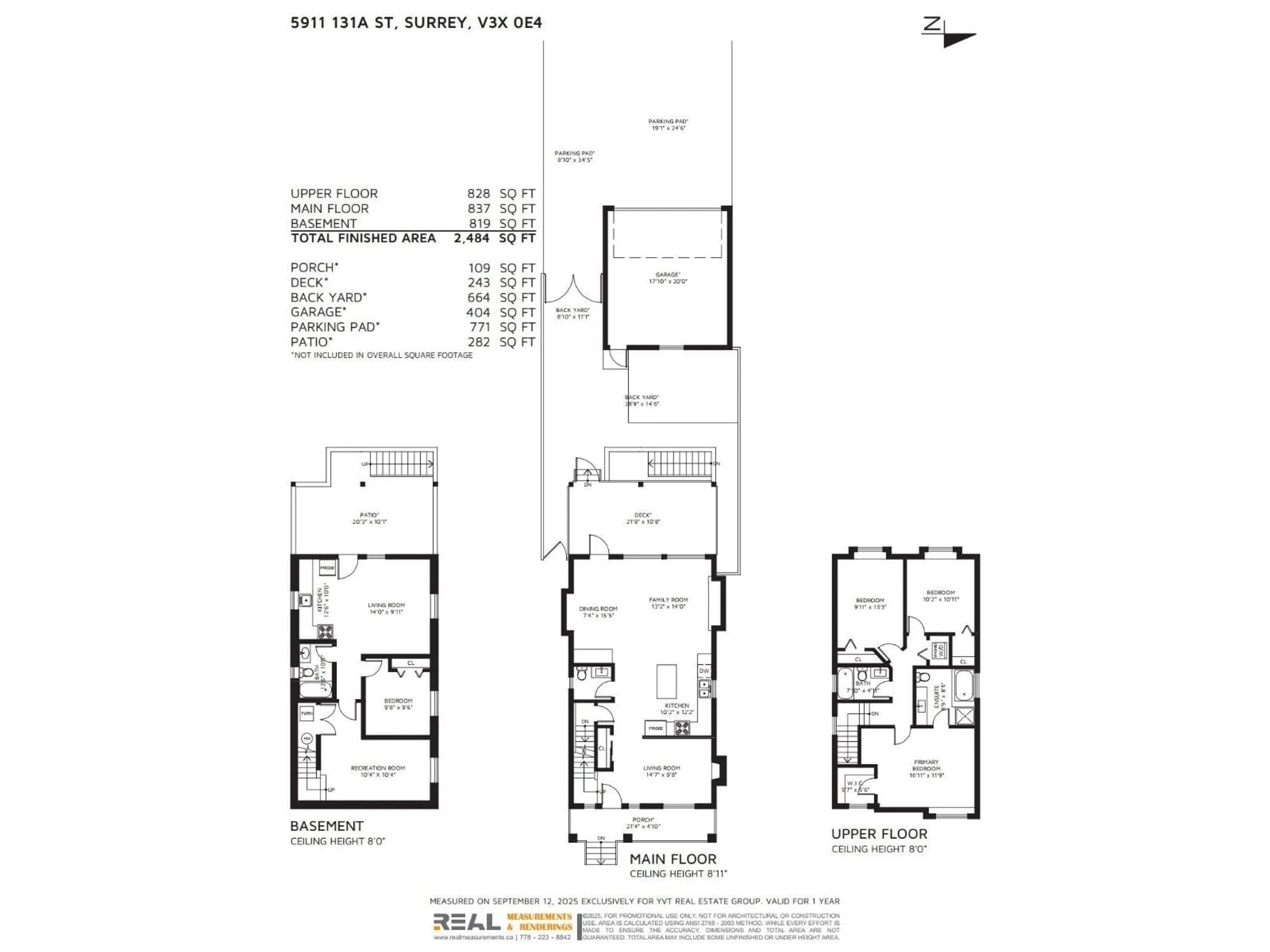 Floor plan for 5911 131A, Surrey British Columbia V3X0E4