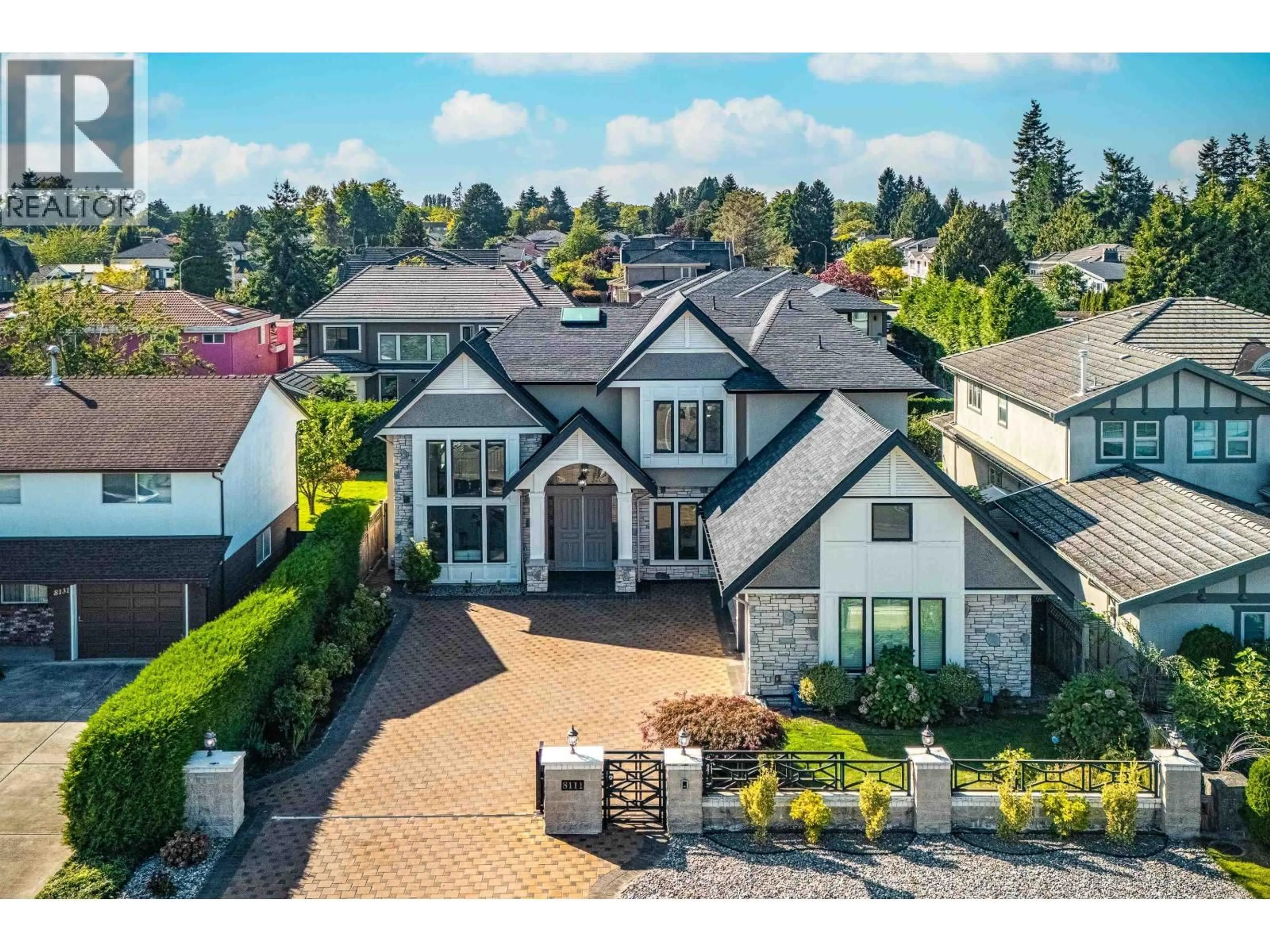 A pic from outside/outdoor area/front of a property/back of a property/a pic from drone, mountain view for 8111 CATHAY ROAD, Richmond British Columbia V7C3C5