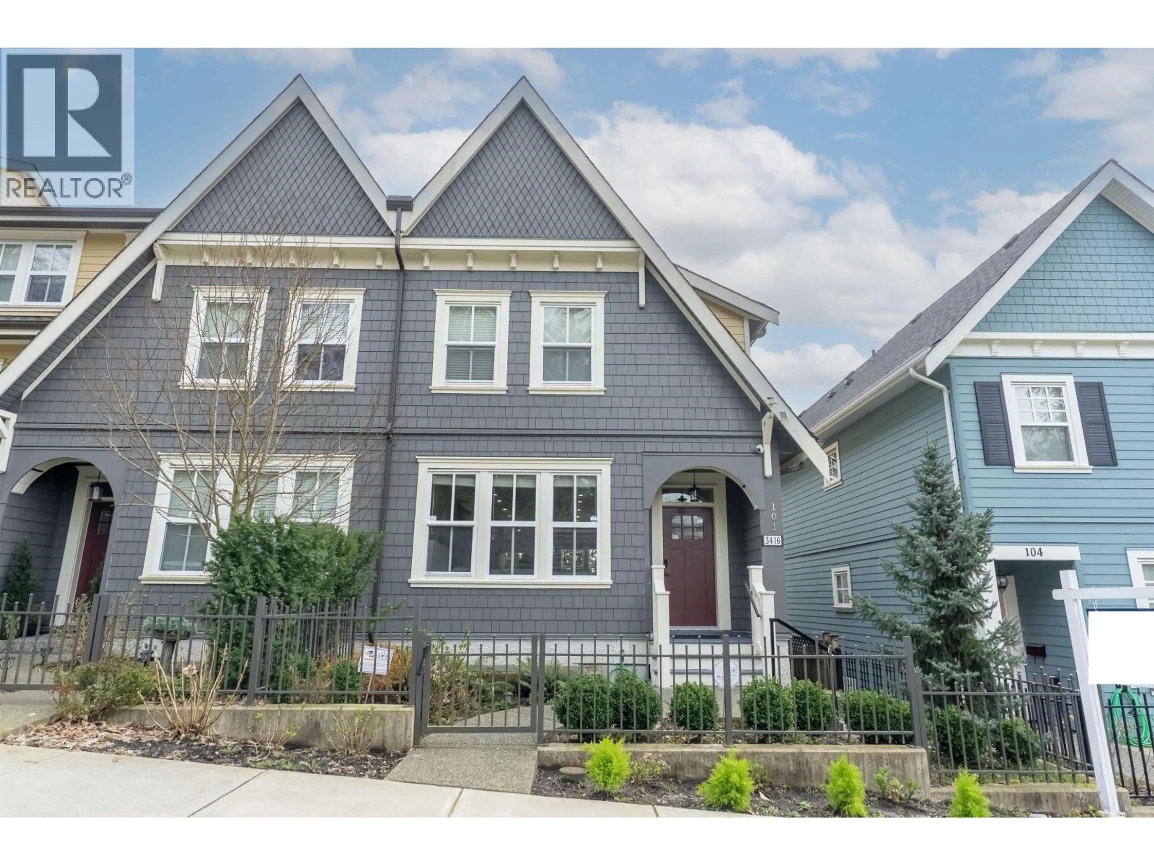 Home with vinyl exterior material, street for 101 - 3416 QUEENSTON AVENUE, Coquitlam British Columbia V3E3H1