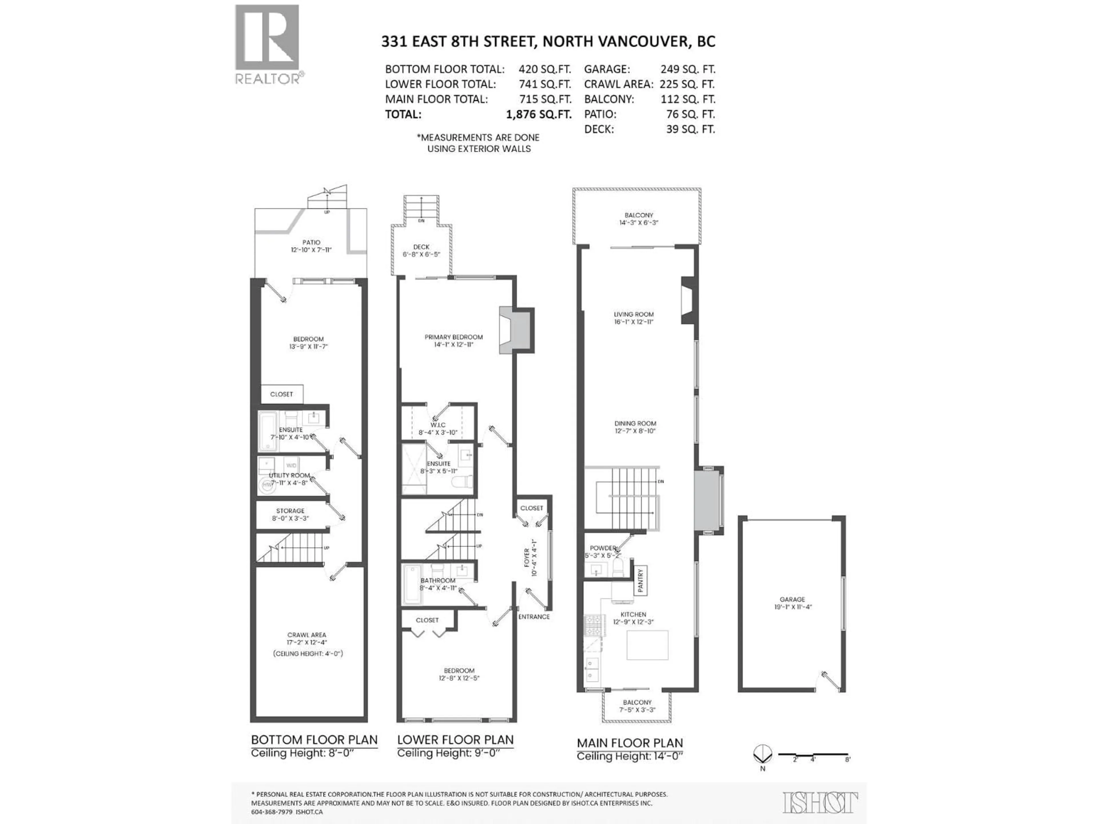 Floor plan for 331 8TH STREET, North Vancouver British Columbia V7L1Z2