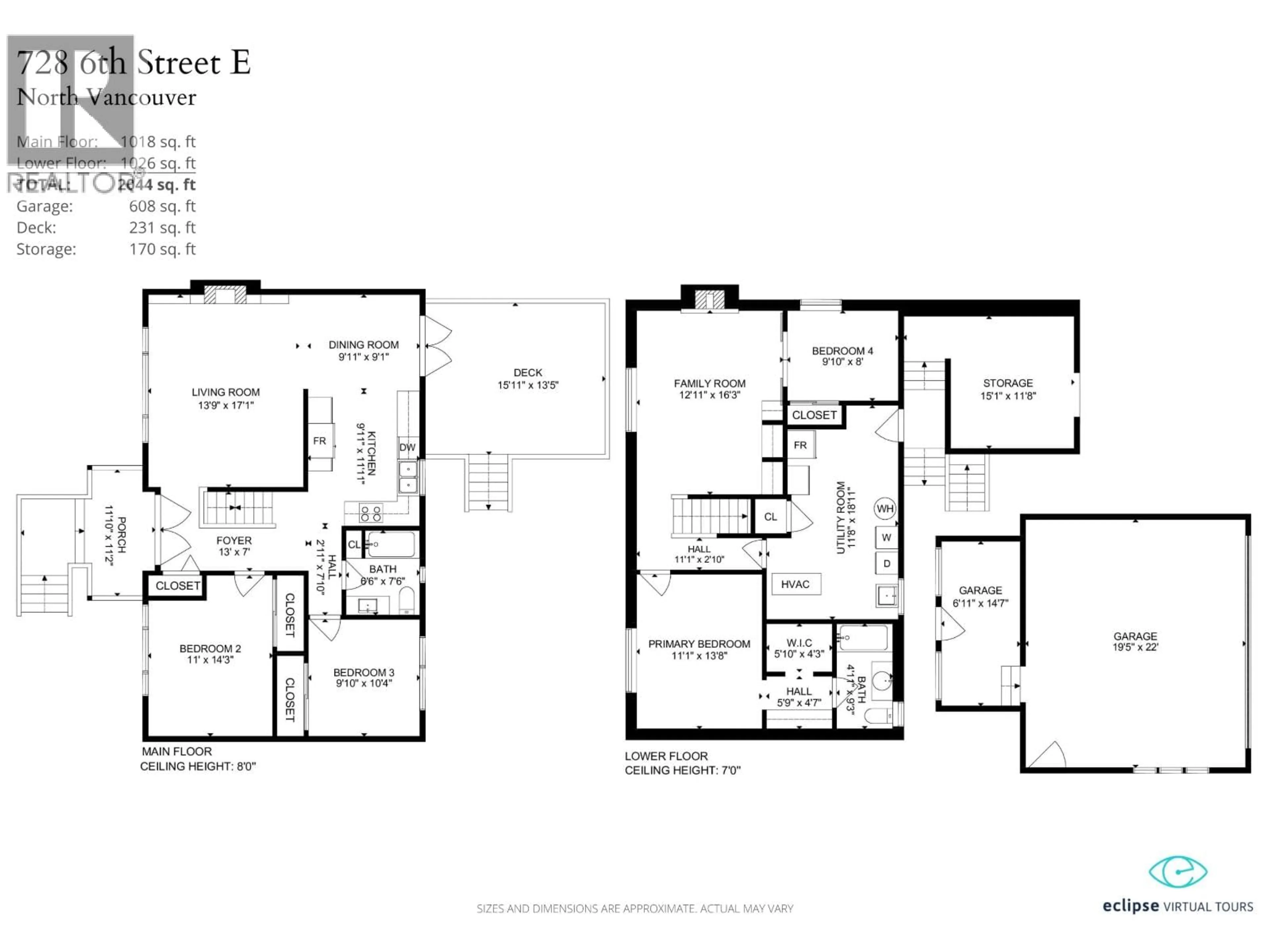 Floor plan for 728 6TH STREET, North Vancouver British Columbia V7L1R6