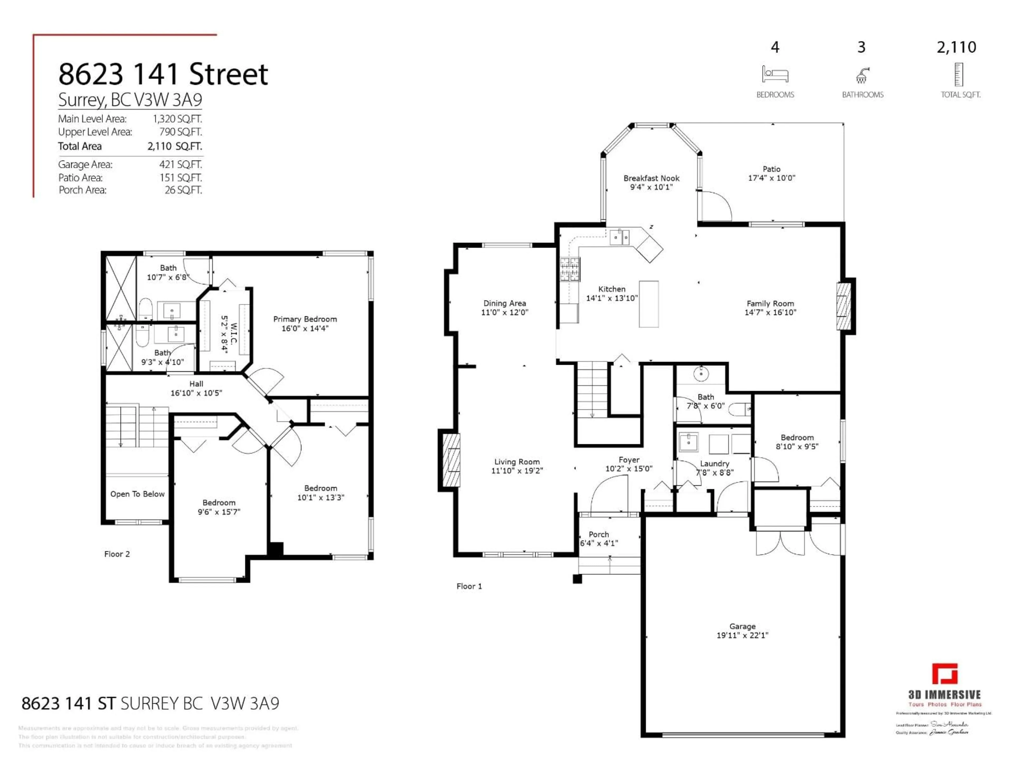 Floor plan for 8623 141, Surrey British Columbia V3W3A9