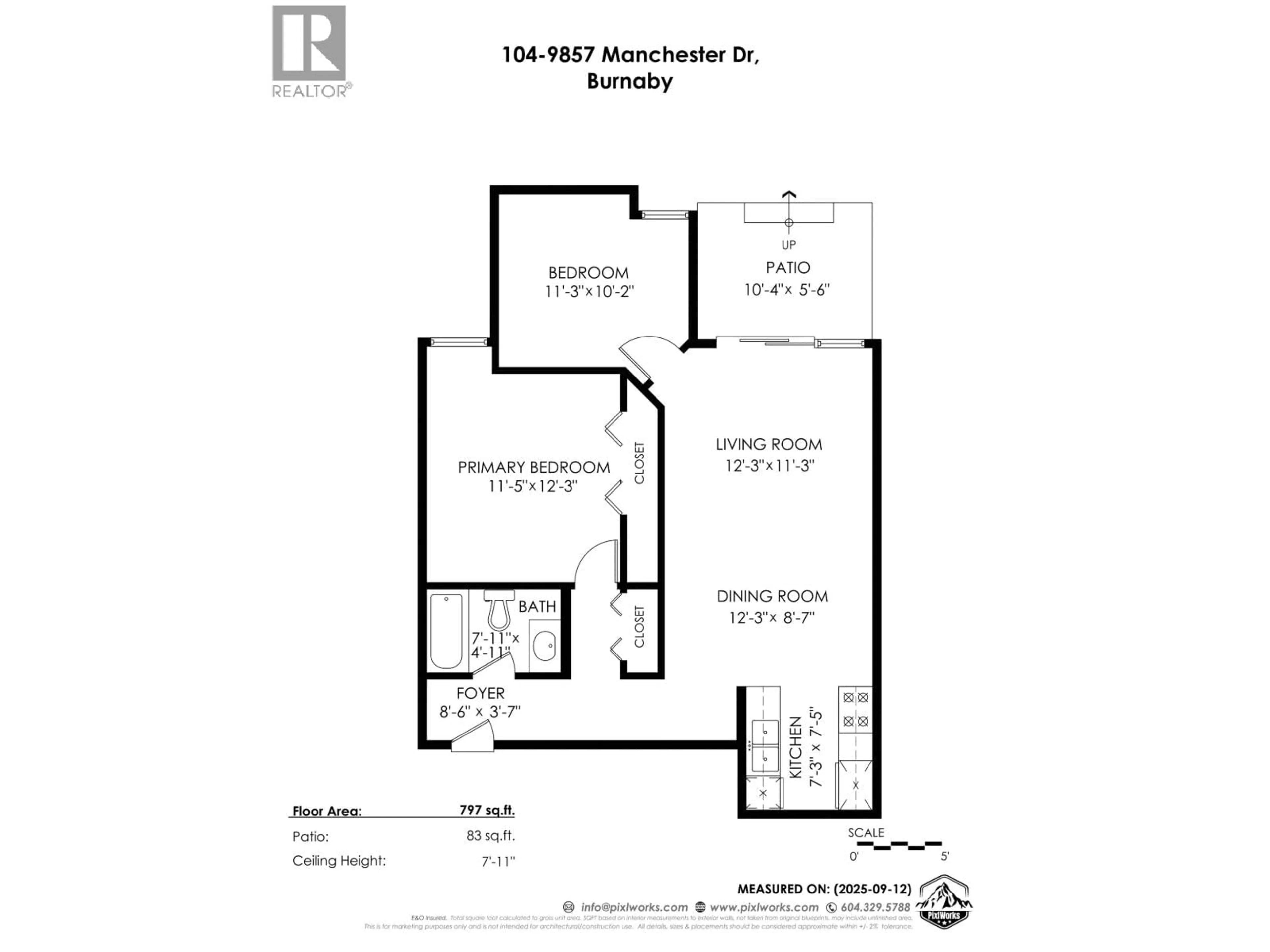 Floor plan for 104 - 9857 MANCHESTER DRIVE, Burnaby British Columbia V3N4P5