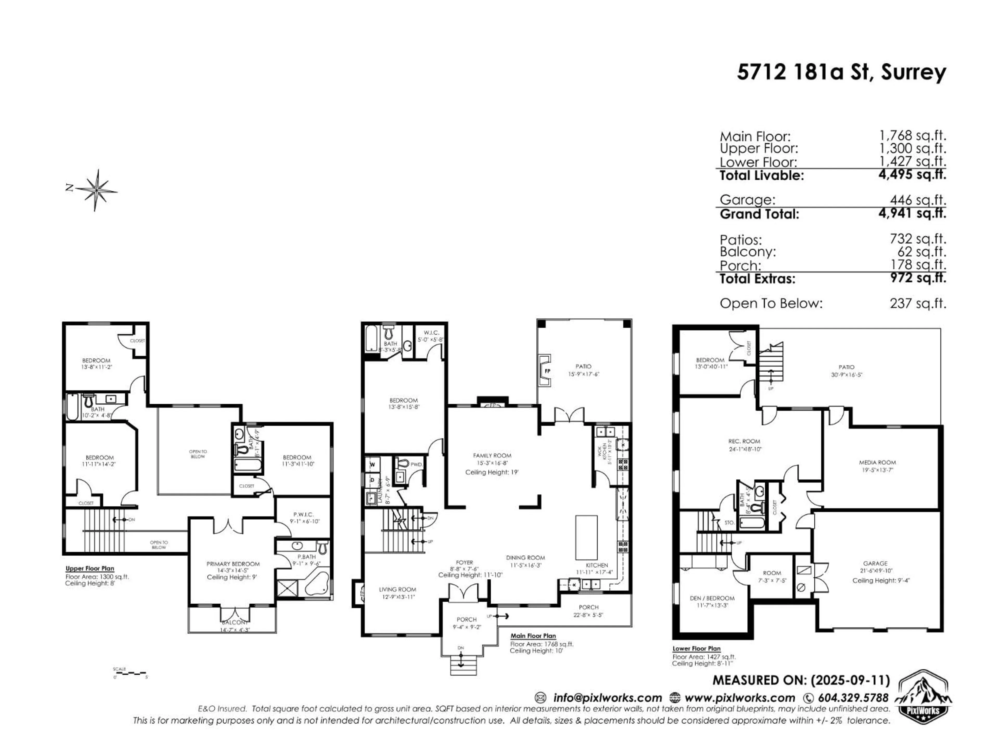 Floor plan for 5712 181A, Surrey British Columbia V3S3H9