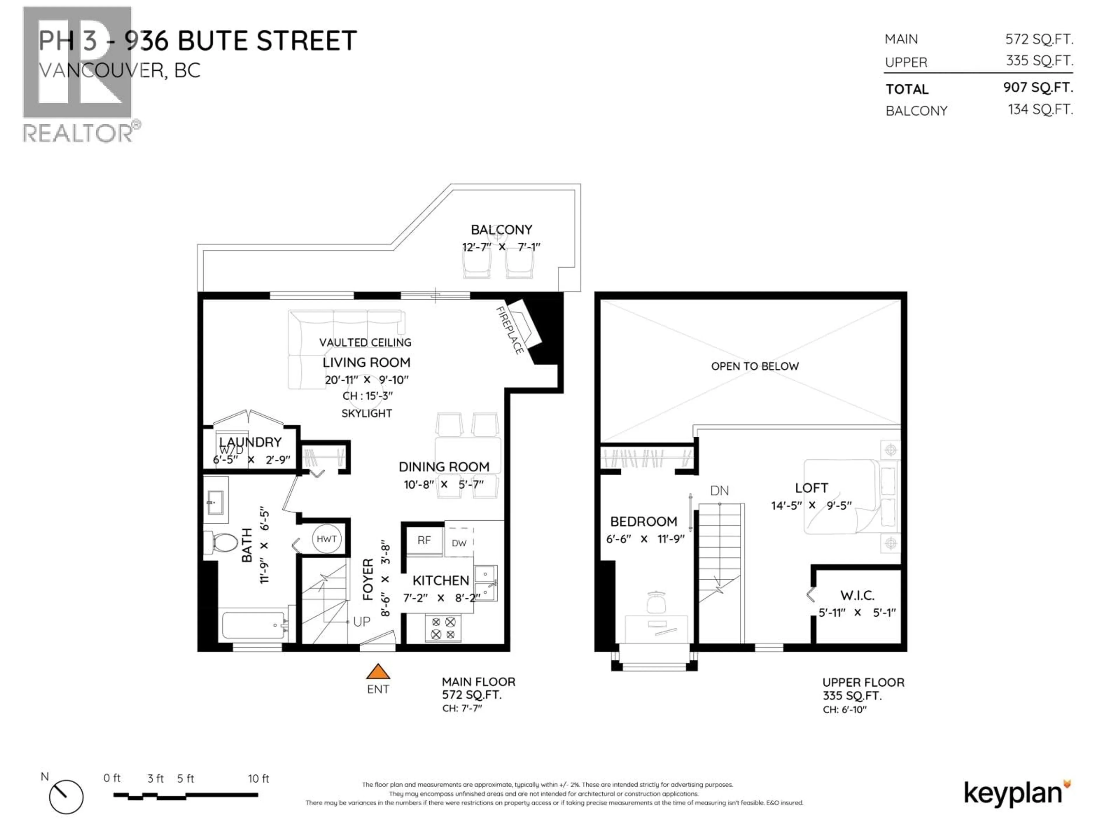 Floor plan for PH3 - 936 BUTE STREET, Vancouver British Columbia V6E1Y8