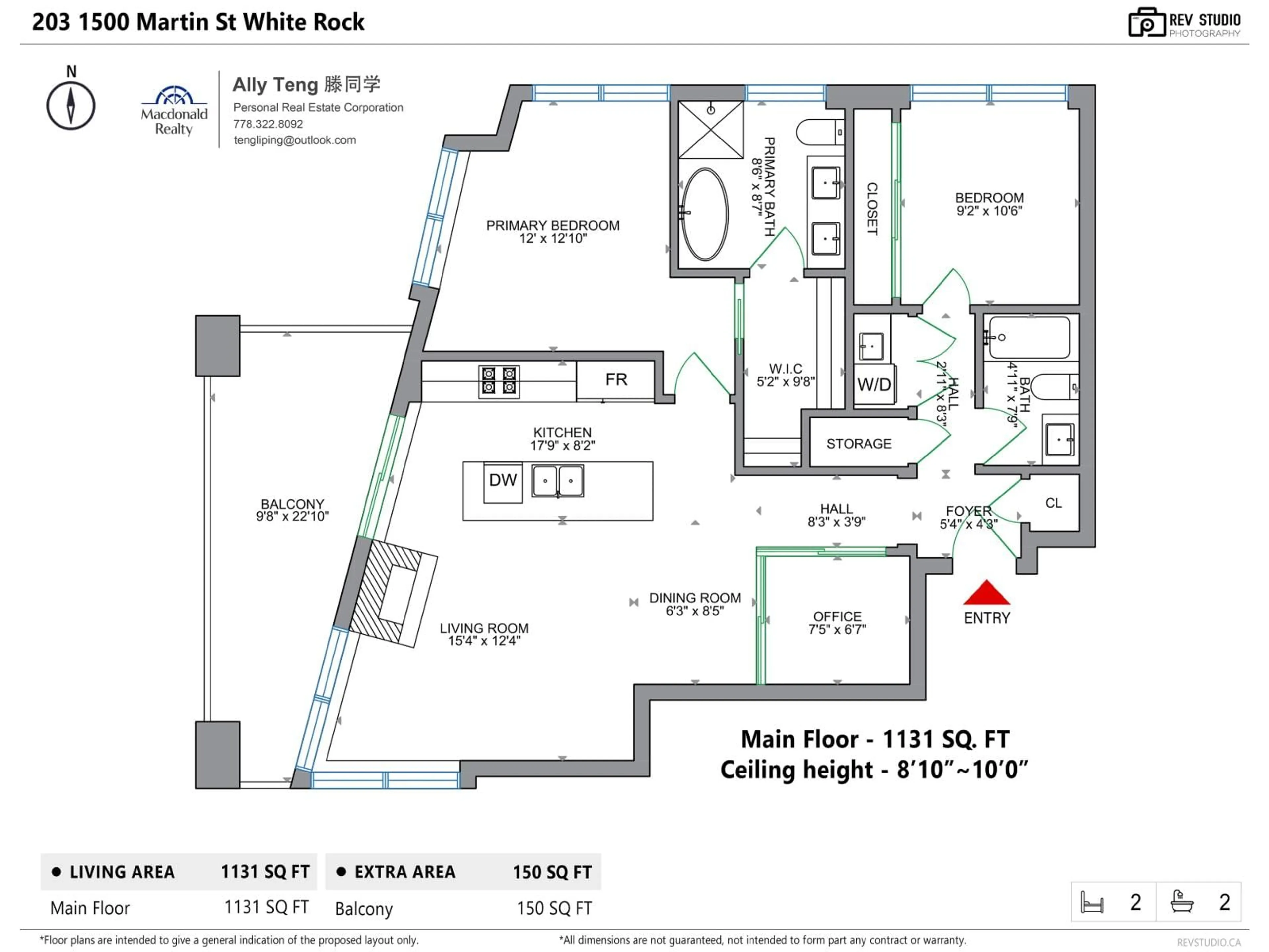 Floor plan for 203 - 1500 MARTIN, White Rock British Columbia V4B0C2