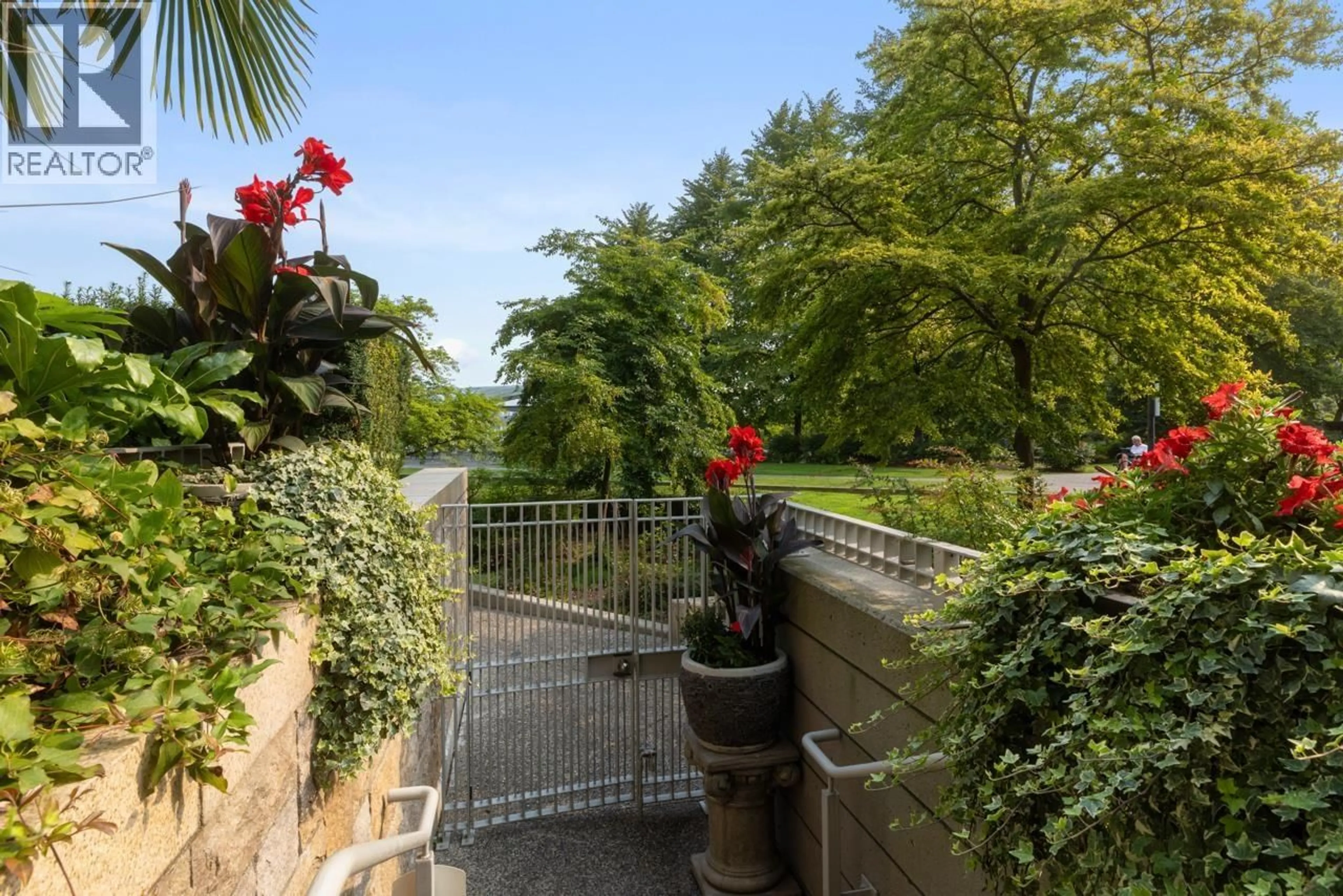 Patio, water/lake/river/ocean view for 102 - 1717 BAYSHORE DRIVE, Vancouver British Columbia V6G3H3