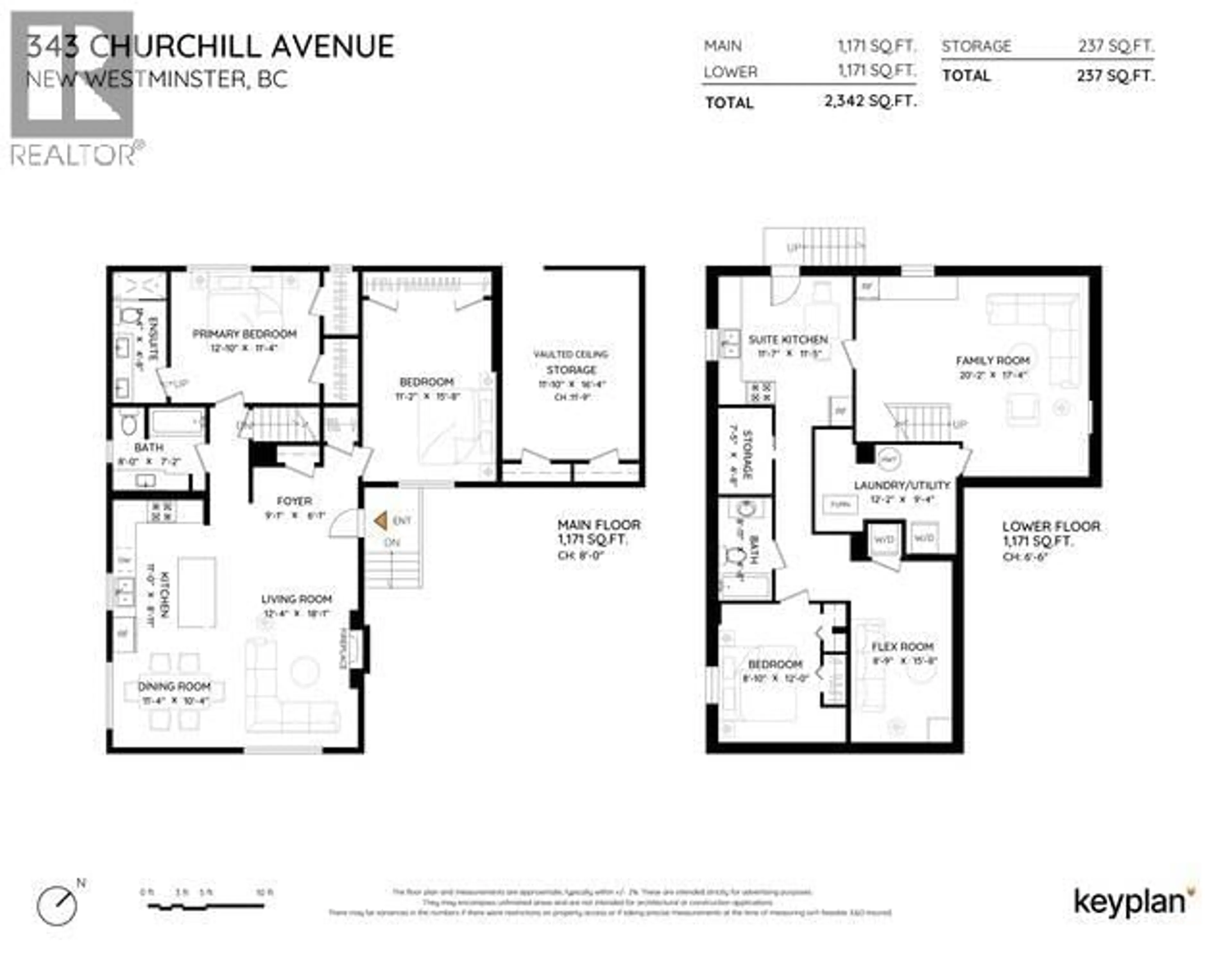 Floor plan for 343 CHURCHILL AVENUE, New Westminster British Columbia V3L4P5