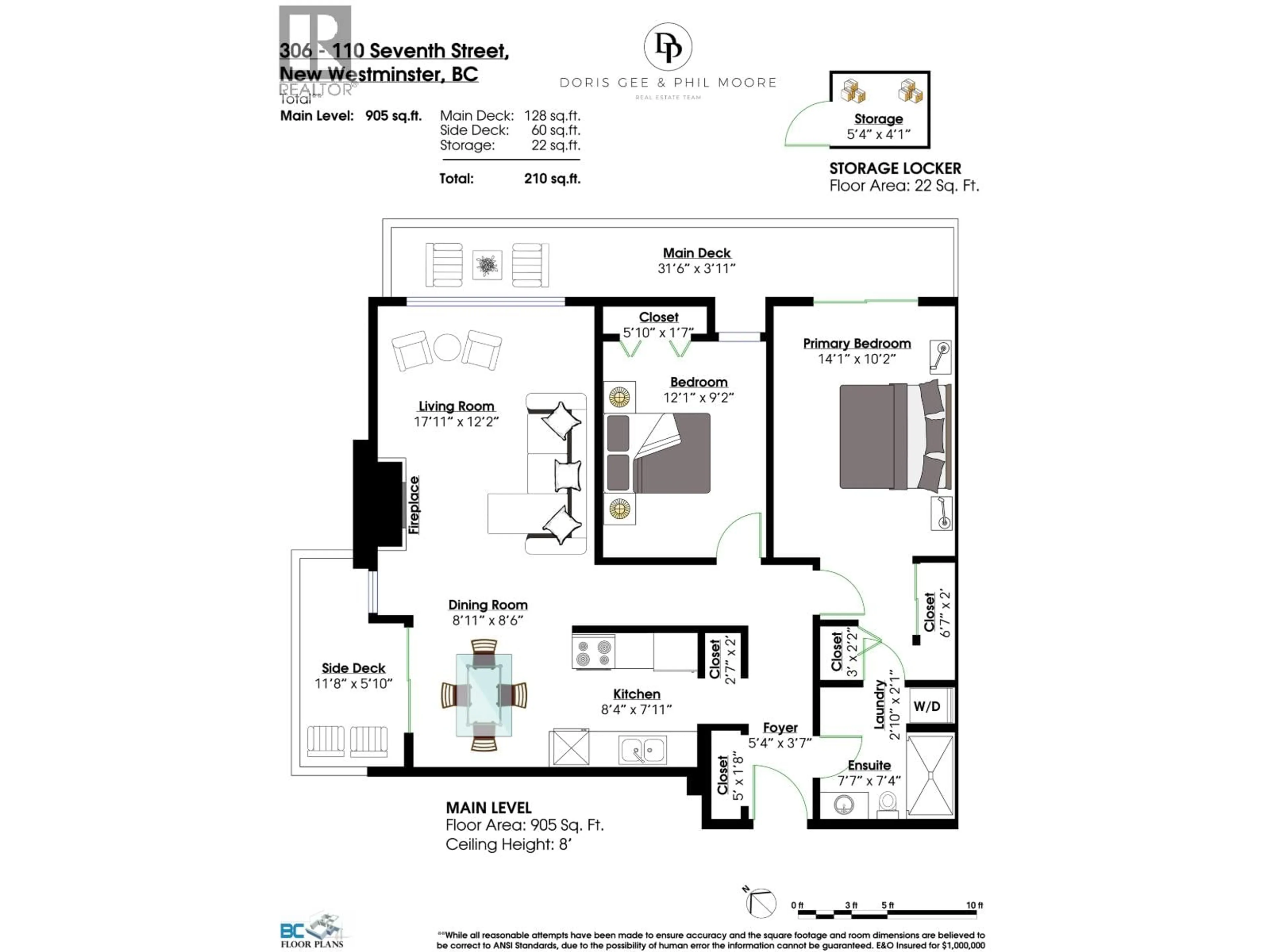 Floor plan for 306 - 110 SEVENTH STREET, New Westminster British Columbia V3M5W5