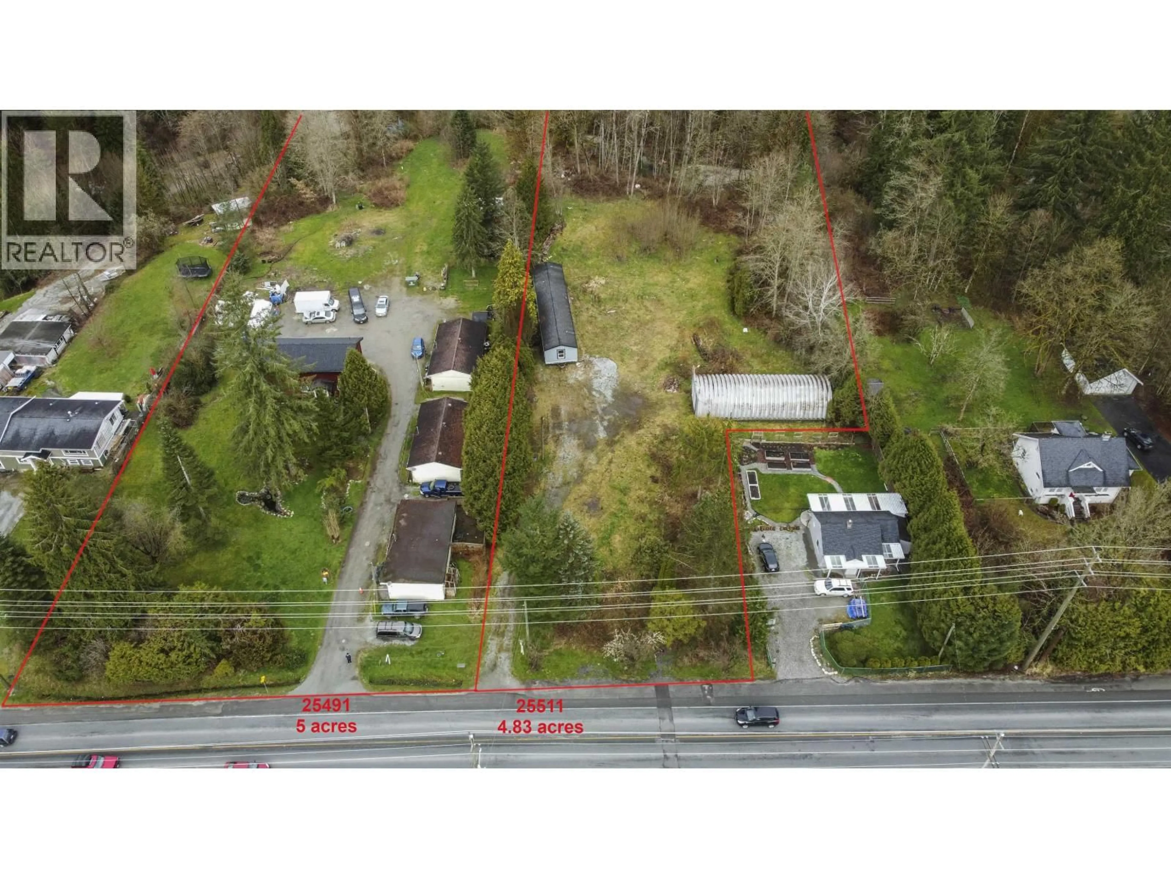 A pic from outside/outdoor area/front of a property/back of a property/a pic from drone, street for 25491 DEWDNEY TRUNK ROAD, Maple Ridge British Columbia V4R1X8