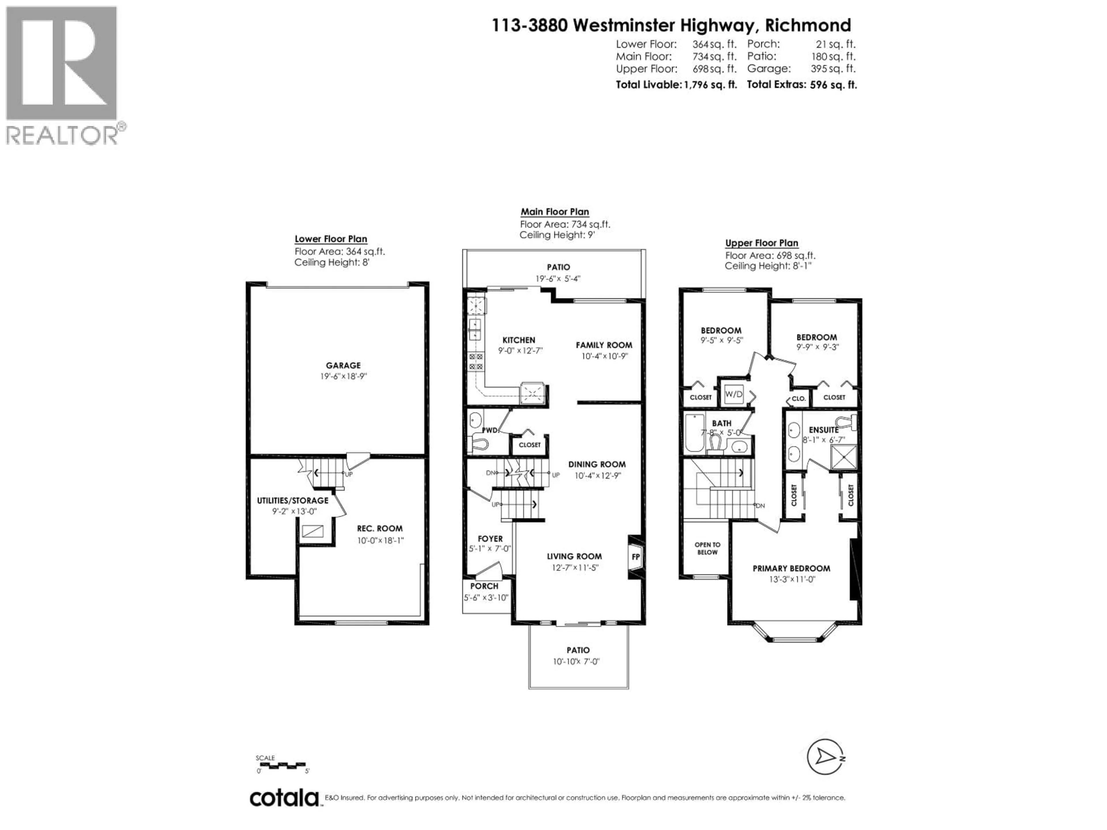 Floor plan for 113 - 3880 WESTMINSTER HIGHWAY, Richmond British Columbia V7C5S1
