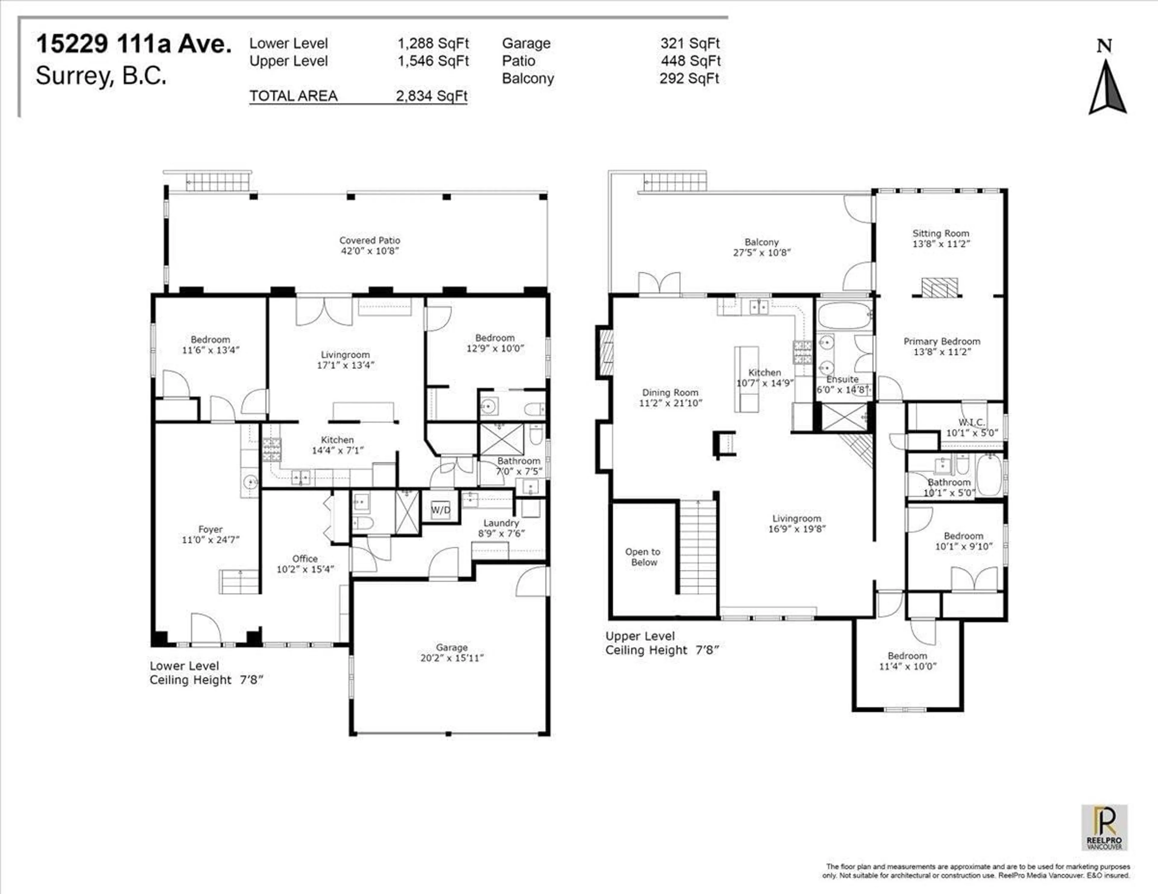 Floor plan for 15229 111A, Surrey British Columbia V3R0G4