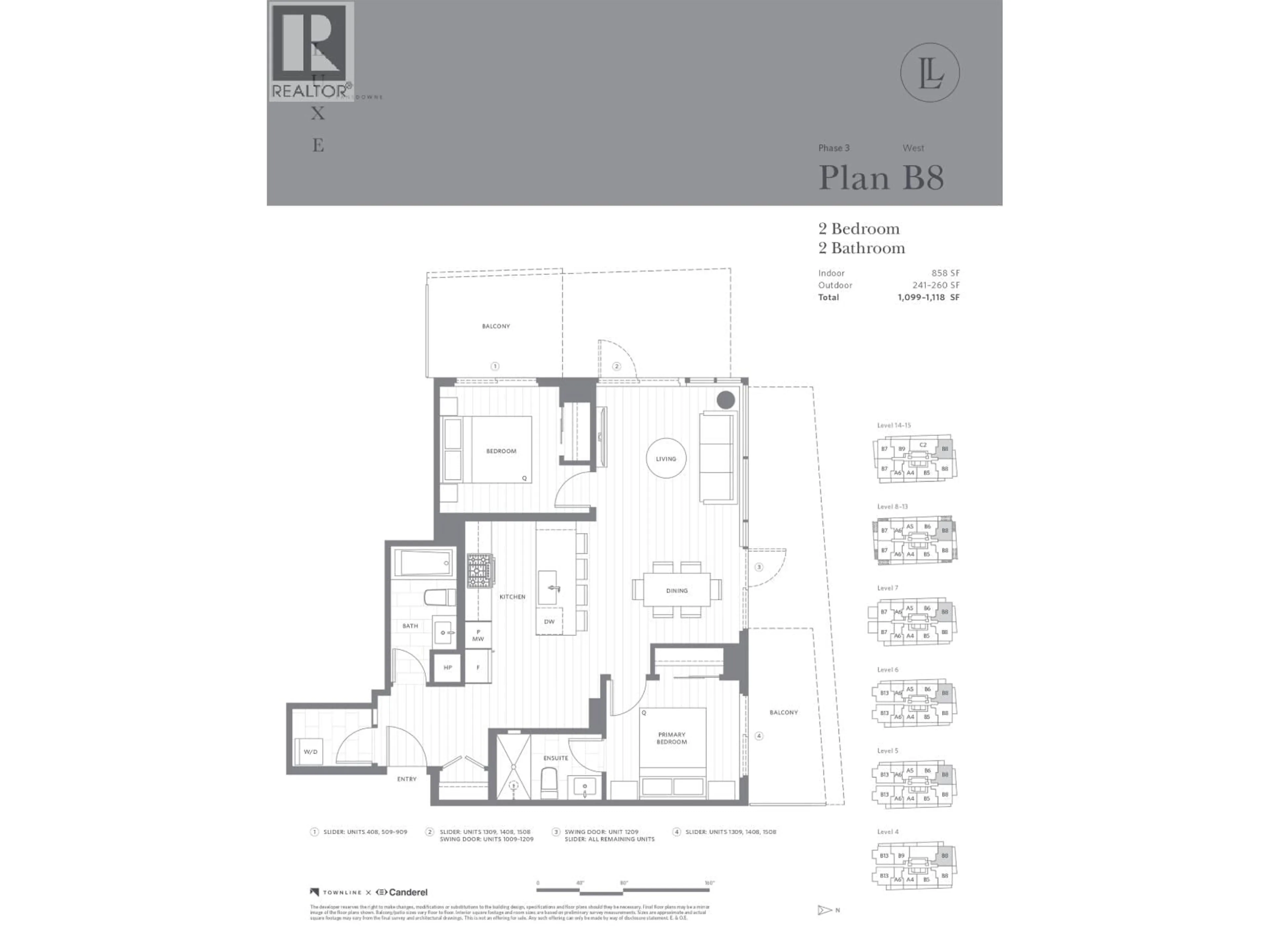 Floor plan for 1508 - 5520 MCNAUGHTON ROAD, Richmond British Columbia V6X0X5