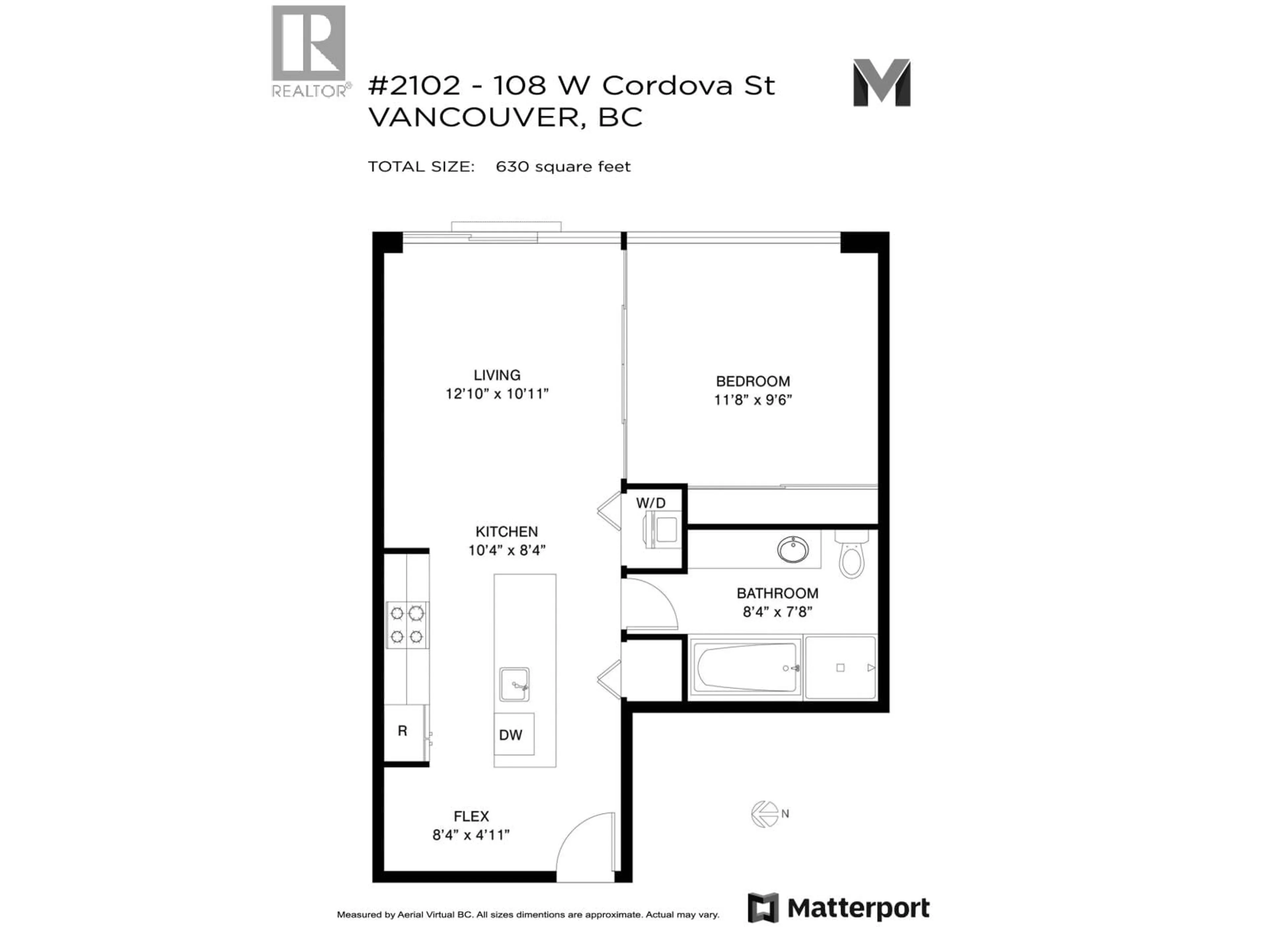 Floor plan for 2102 - 108 CORDOVA STREET, Vancouver British Columbia V6B0G5