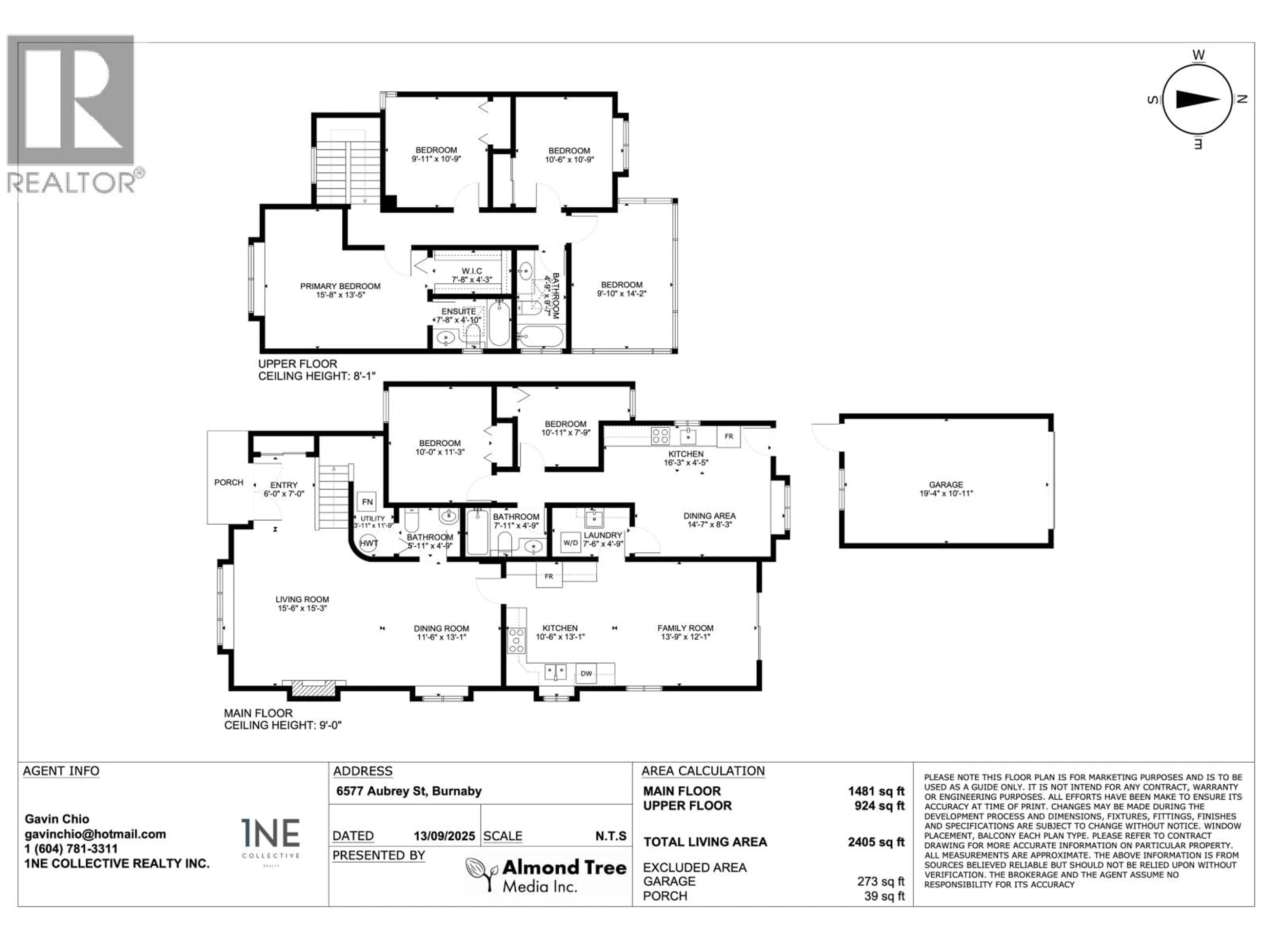 Floor plan for 6577 AUBREY STREET, Burnaby British Columbia V5B2E3