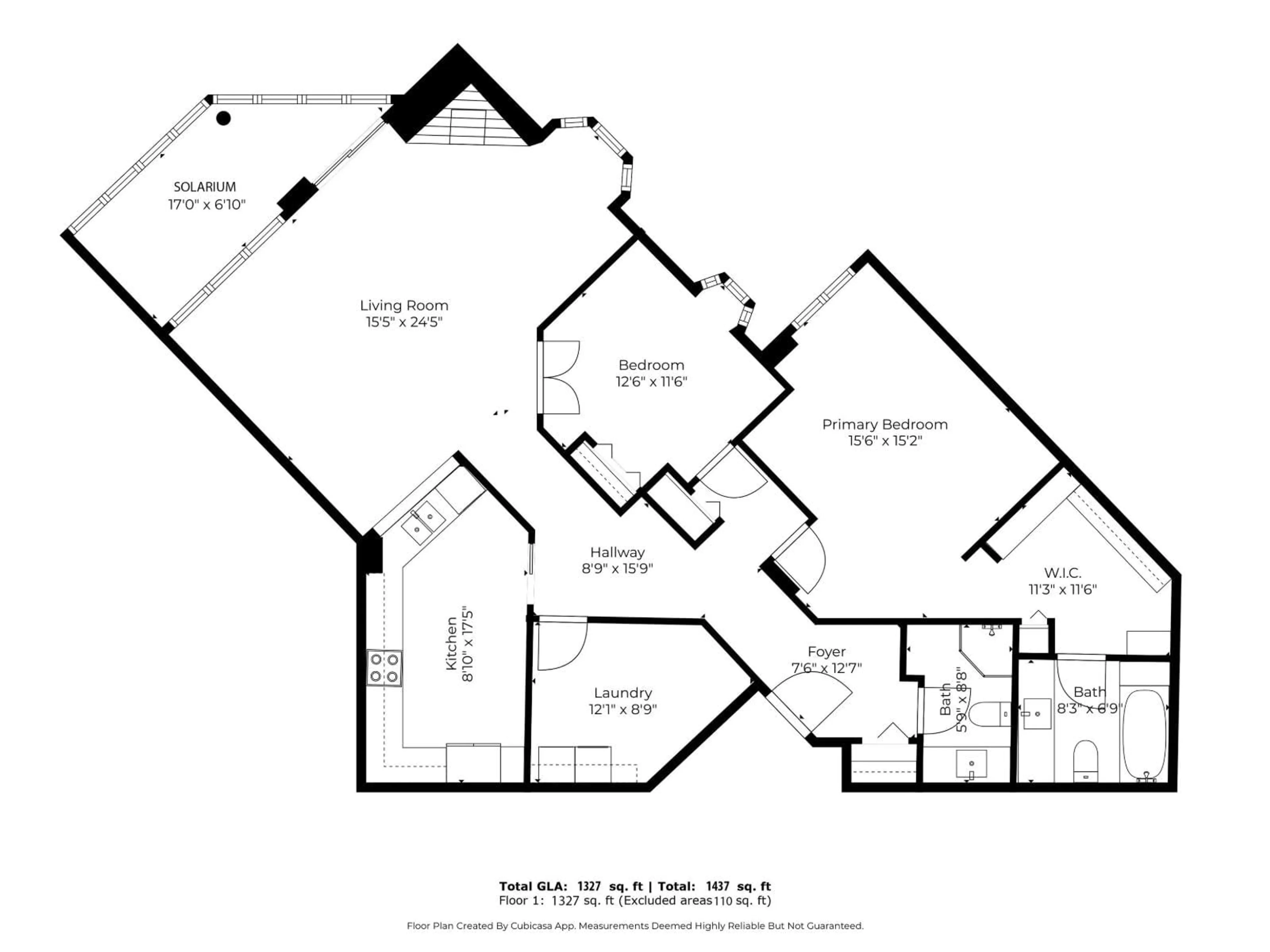 Floor plan for 413 - 1442 FOSTER, White Rock British Columbia V4B3X7