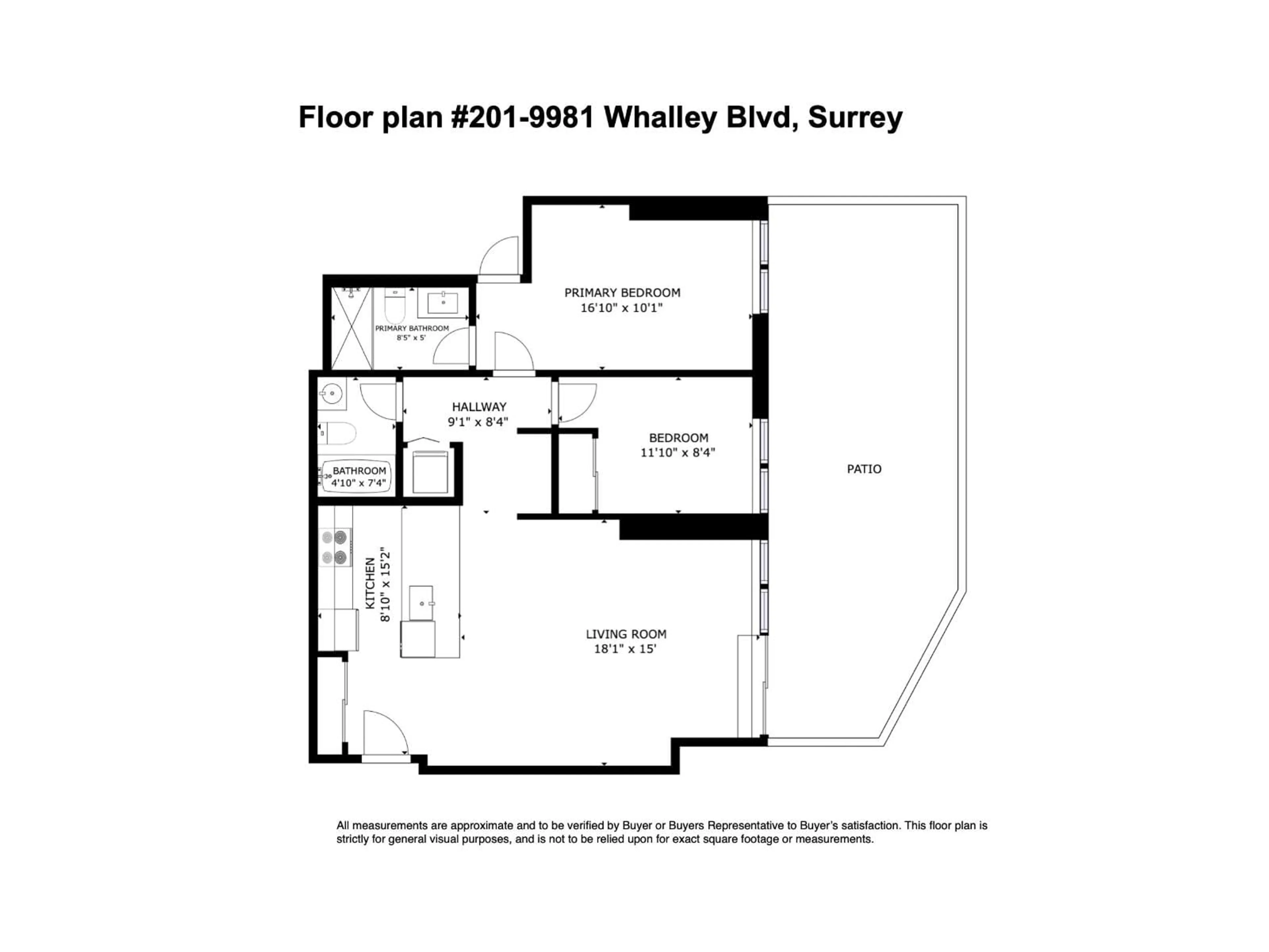 Floor plan for 201 - 9981 WHALLEY, Surrey British Columbia V3T0G6