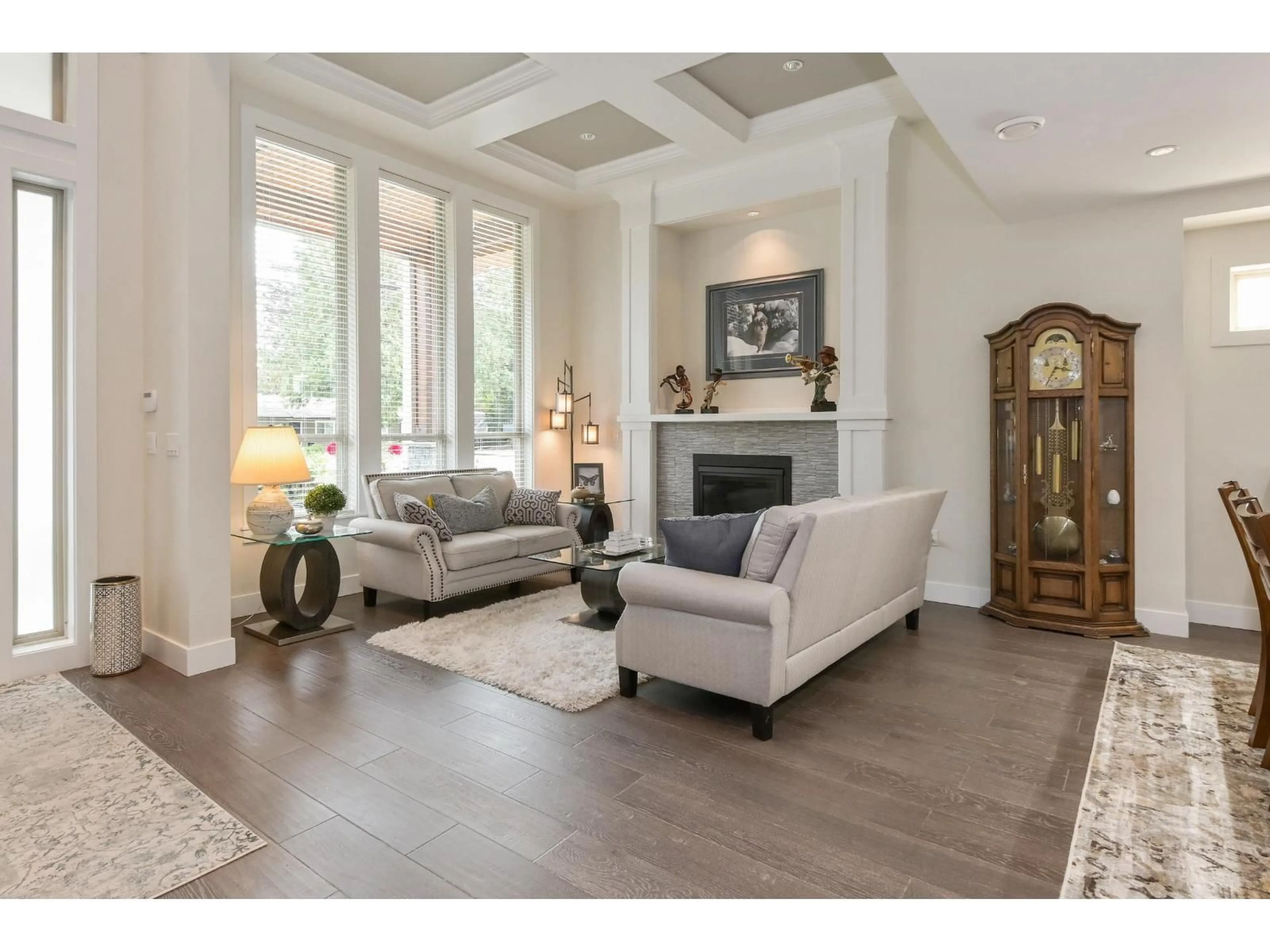 Living room with furniture, wood/laminate floor for 4085 205A, Langley British Columbia V3A2A4
