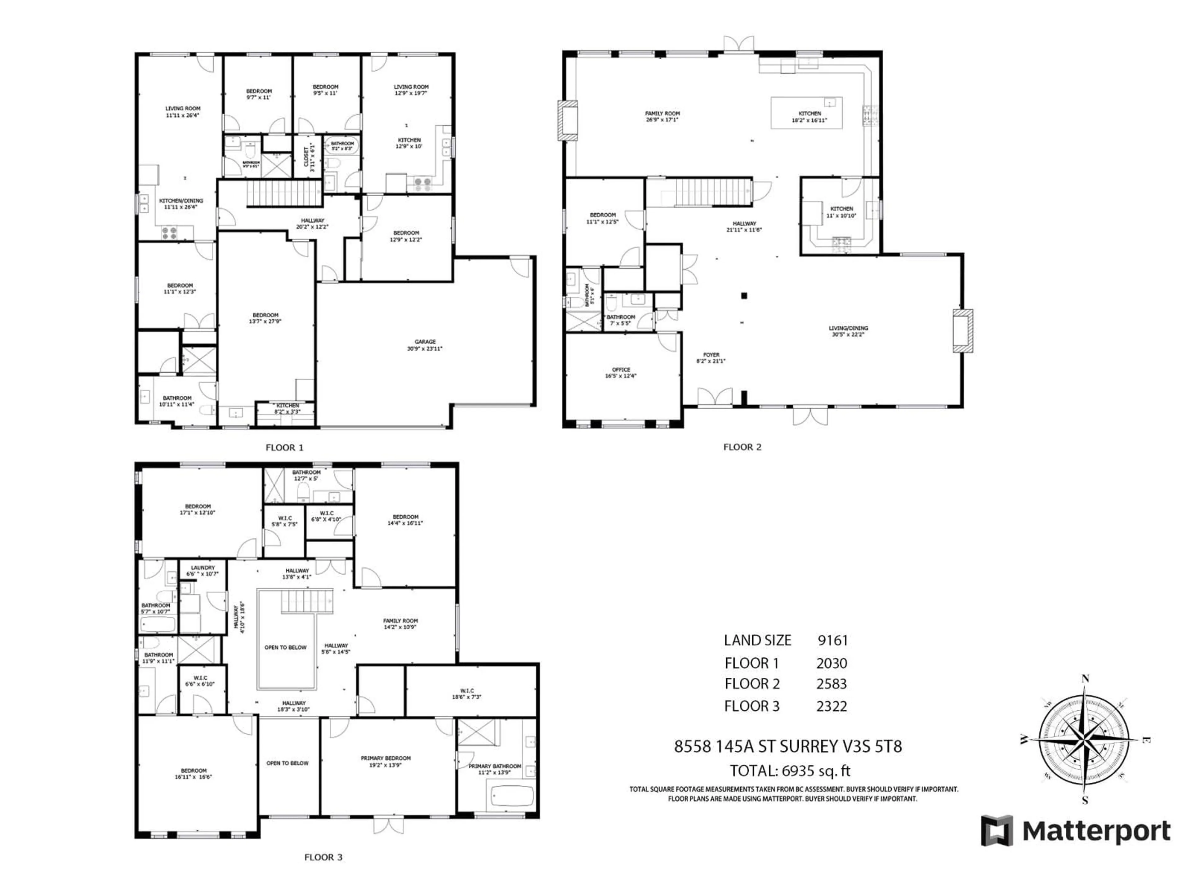 Floor plan for 8558 145A, Surrey British Columbia V3S5T8