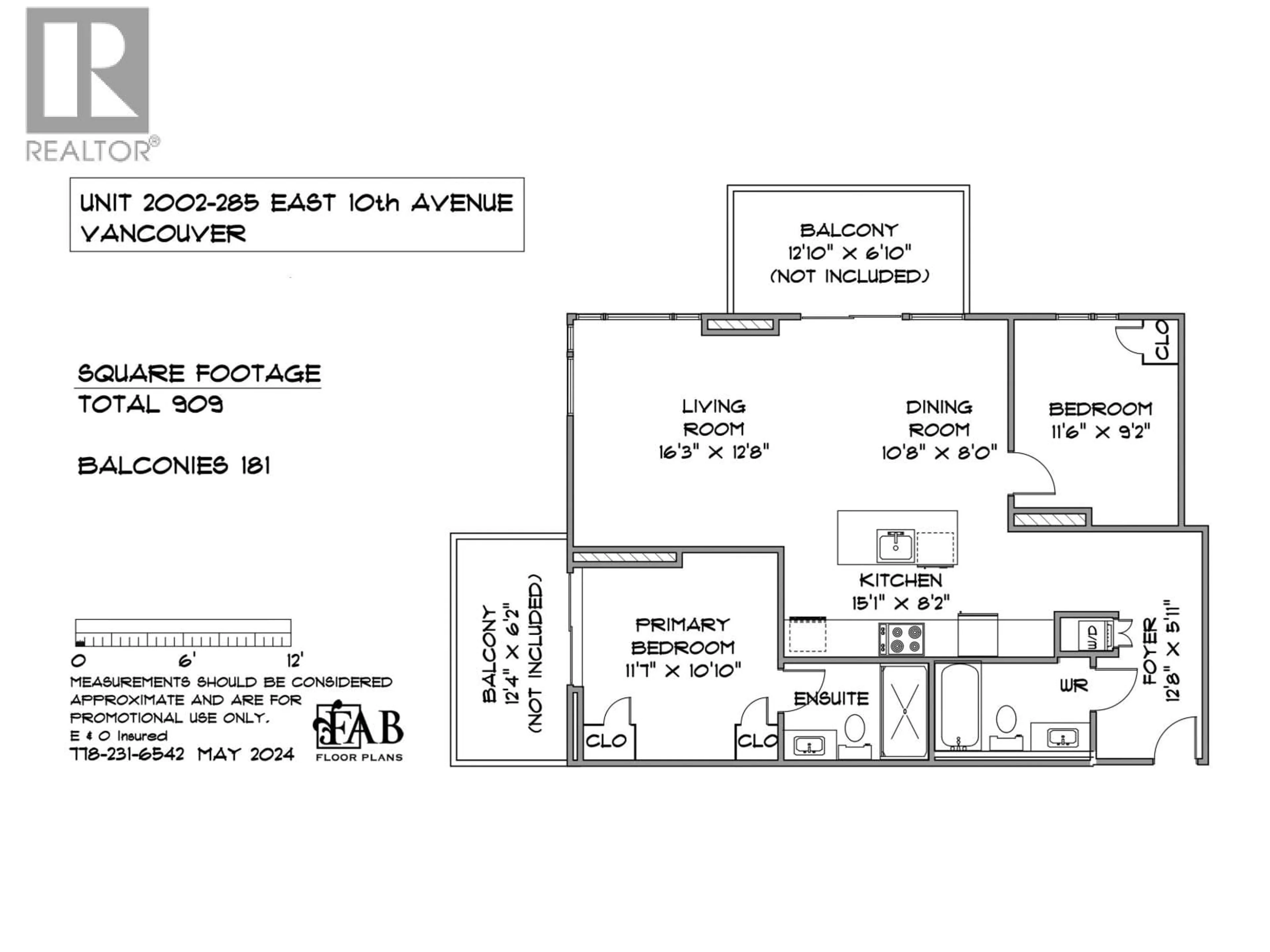 Floor plan for 2002 - 285 10TH AVENUE, Vancouver British Columbia V5T0H6