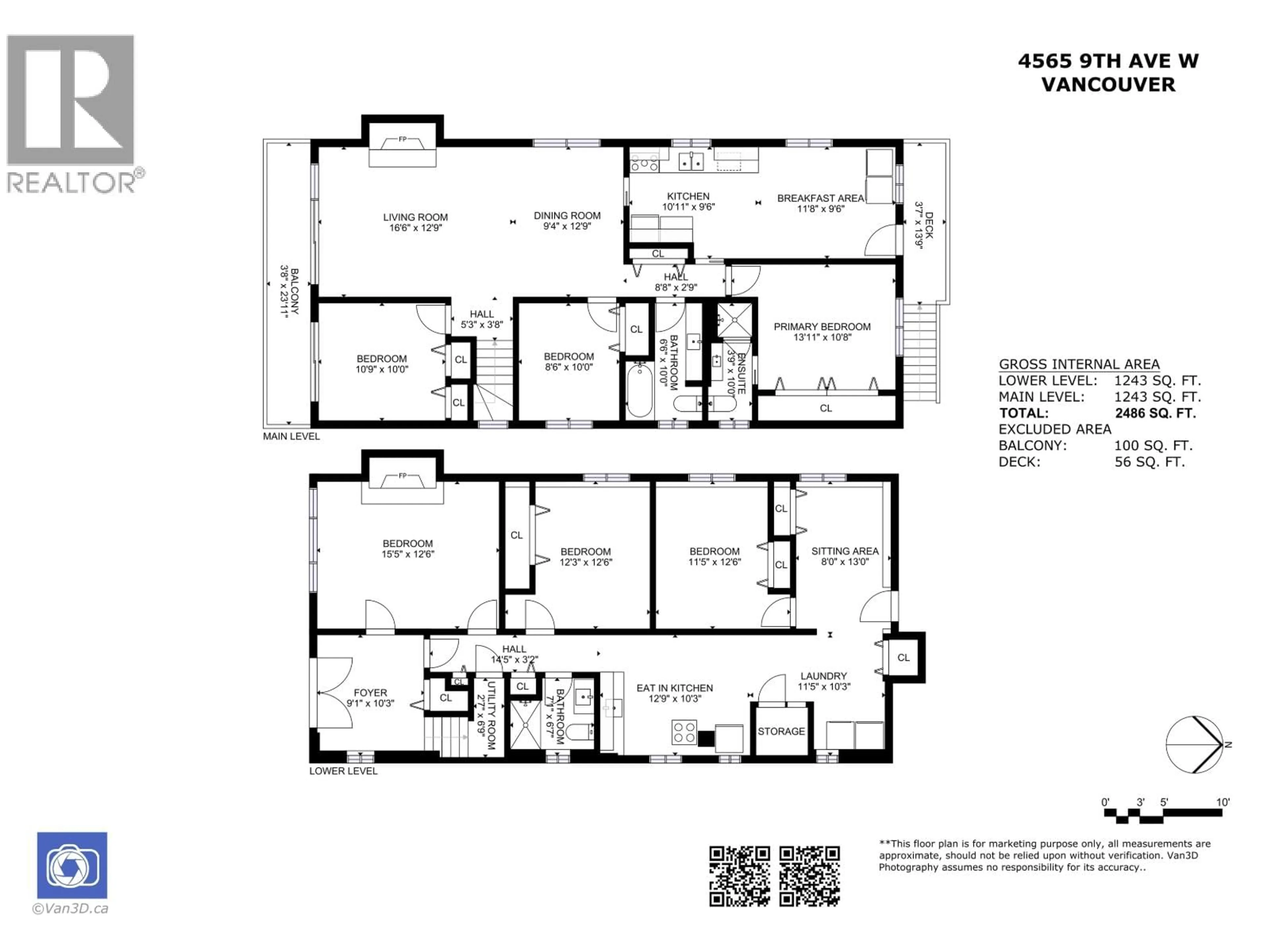 Floor plan for 4565 9TH AVENUE, Vancouver British Columbia V6R2E2