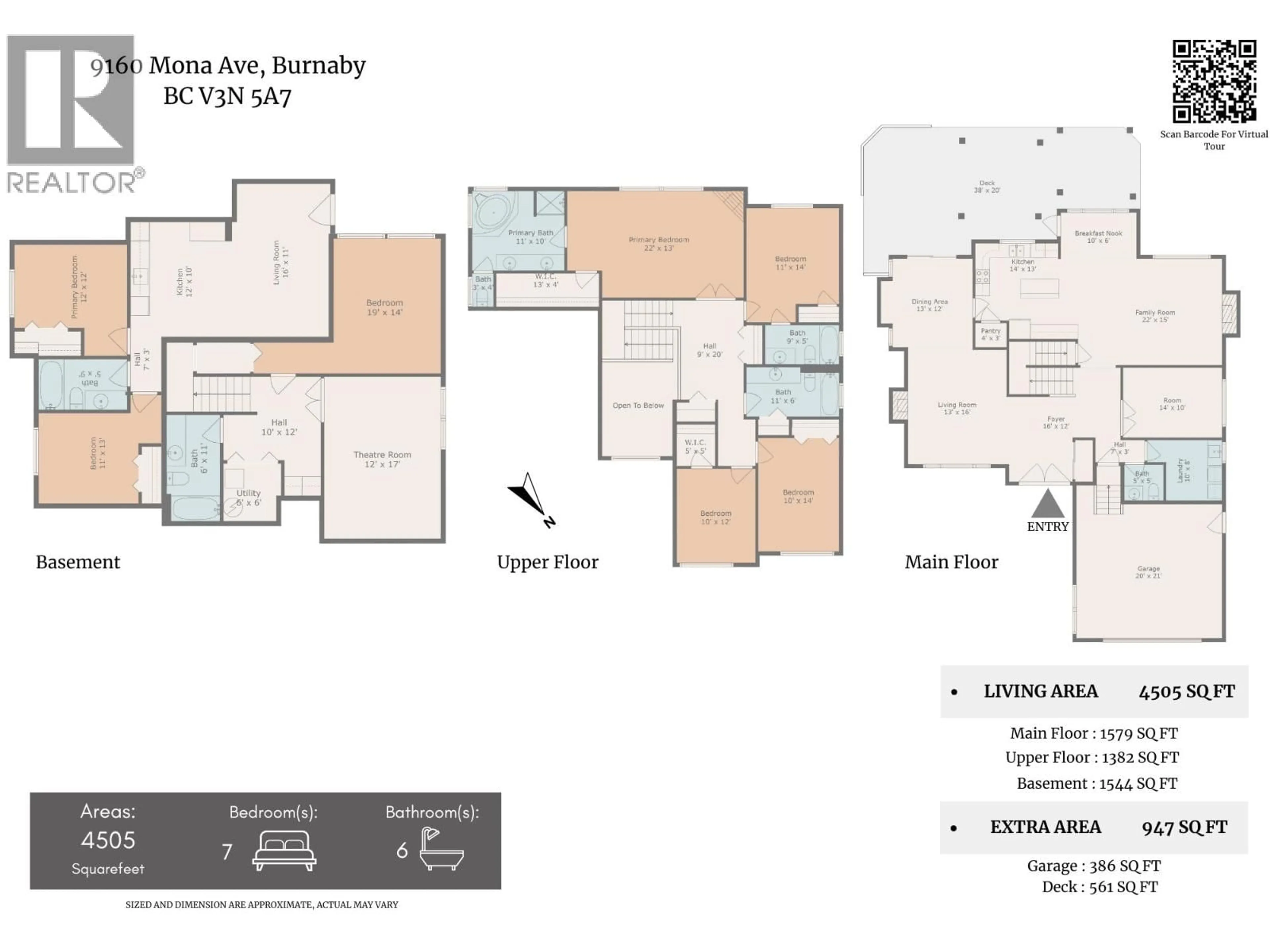 Floor plan for 9160 MONA AVENUE, Burnaby British Columbia V3N5A7