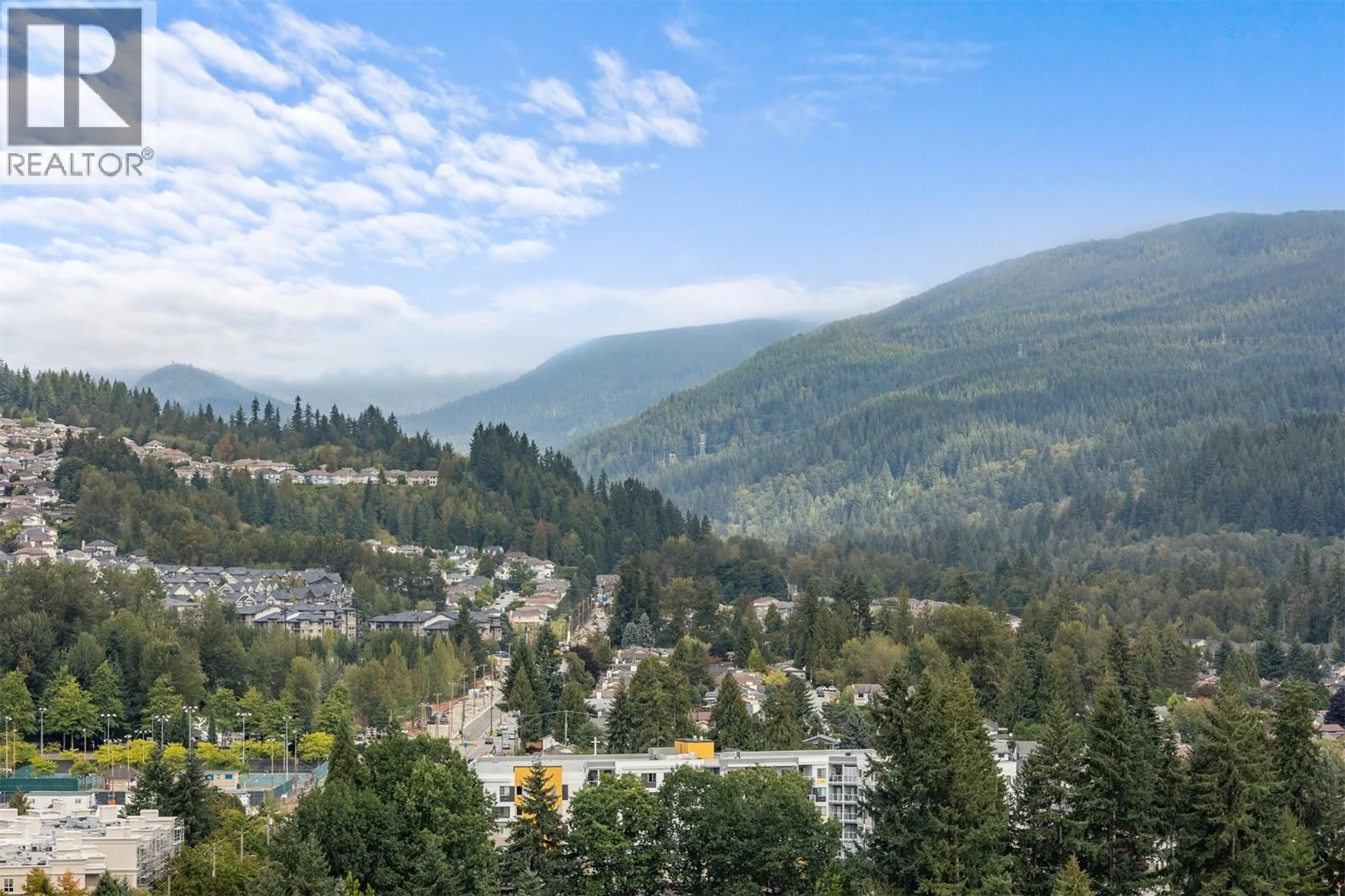 A pic from outside/outdoor area/front of a property/back of a property/a pic from drone, mountain view for 2502 - 3093 WINDSOR GATE, Coquitlam British Columbia V3B0N2