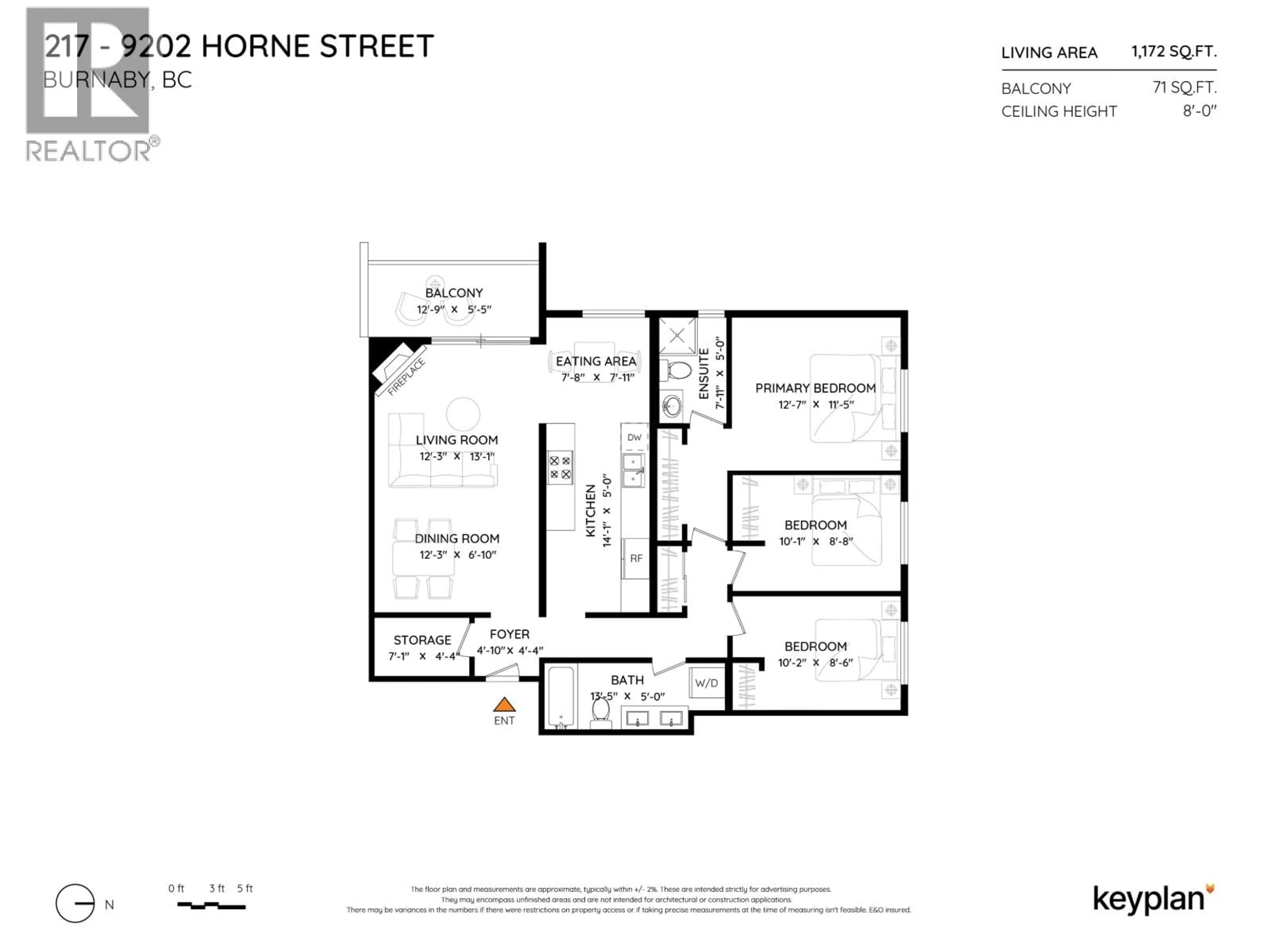 Floor plan for 217 - 9202 HORNE STREET, Burnaby British Columbia V3N4K2