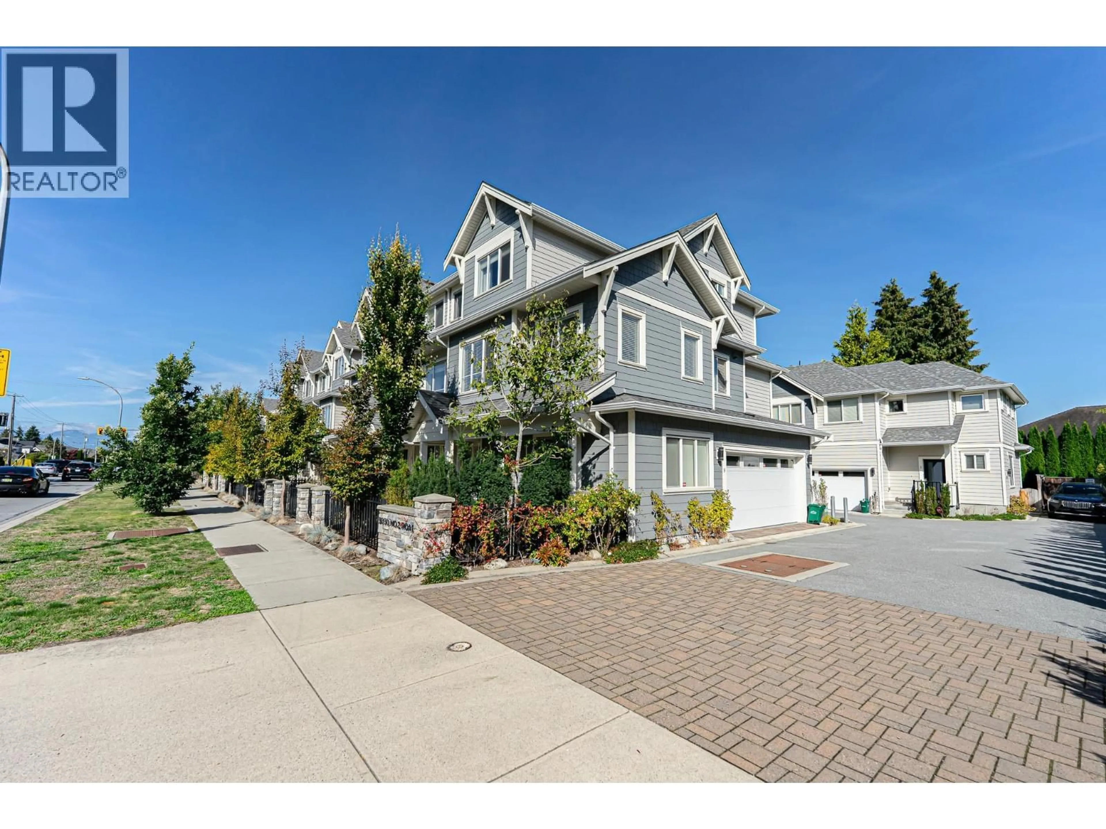 A pic from outside/outdoor area/front of a property/back of a property/a pic from drone, street for 4 - 9080 NO. 2 ROAD, Richmond British Columbia V7E2C7
