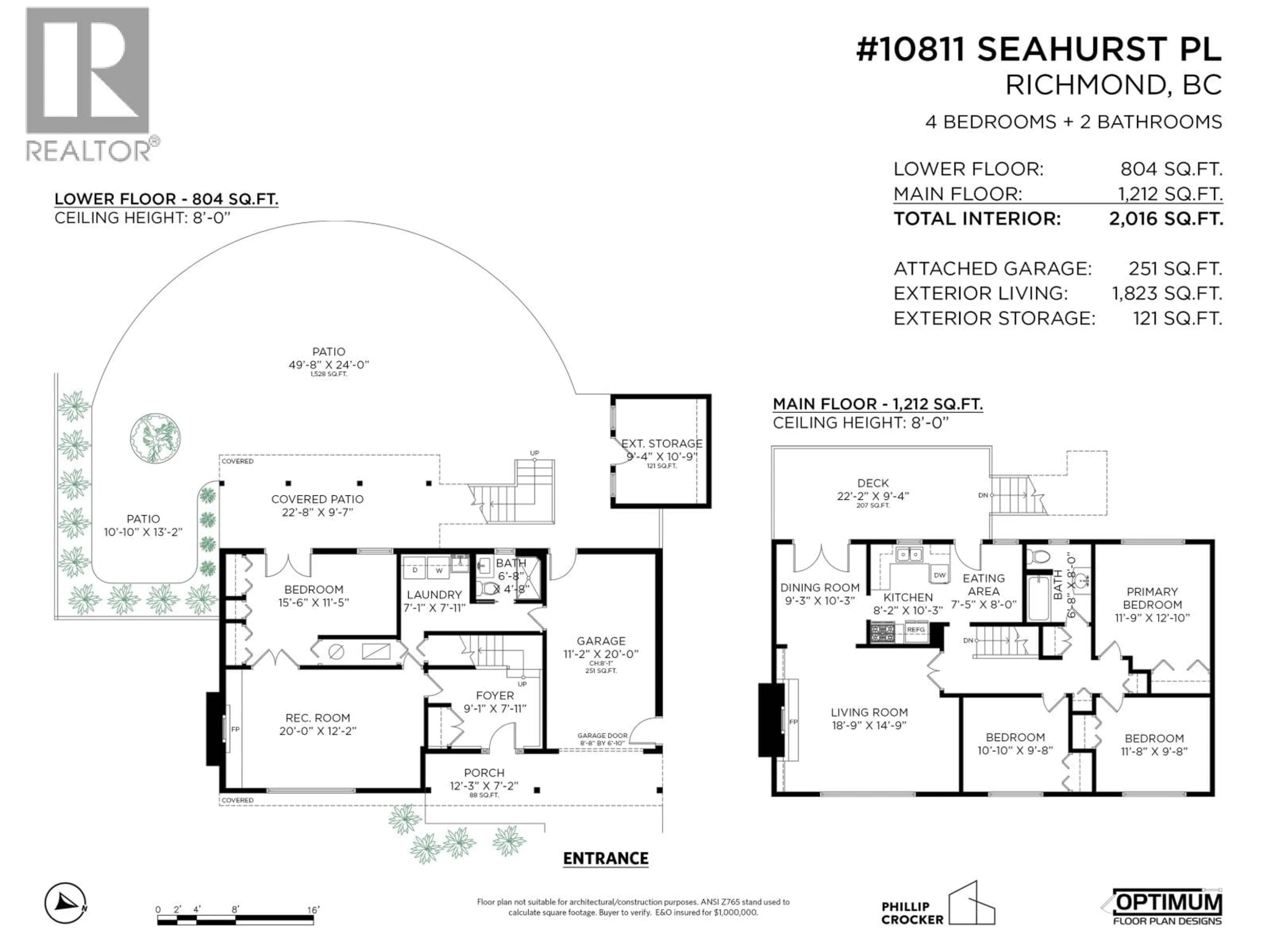 Floor plan for 10811 SEAHURST PLACE, Richmond British Columbia V7A3Z7